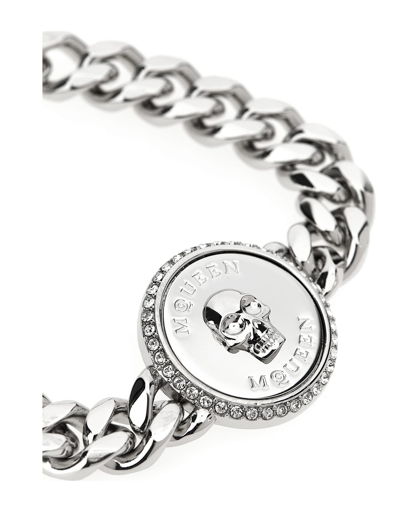 Alexander McQueen 'sovereign Skull' Bracelet - Silver