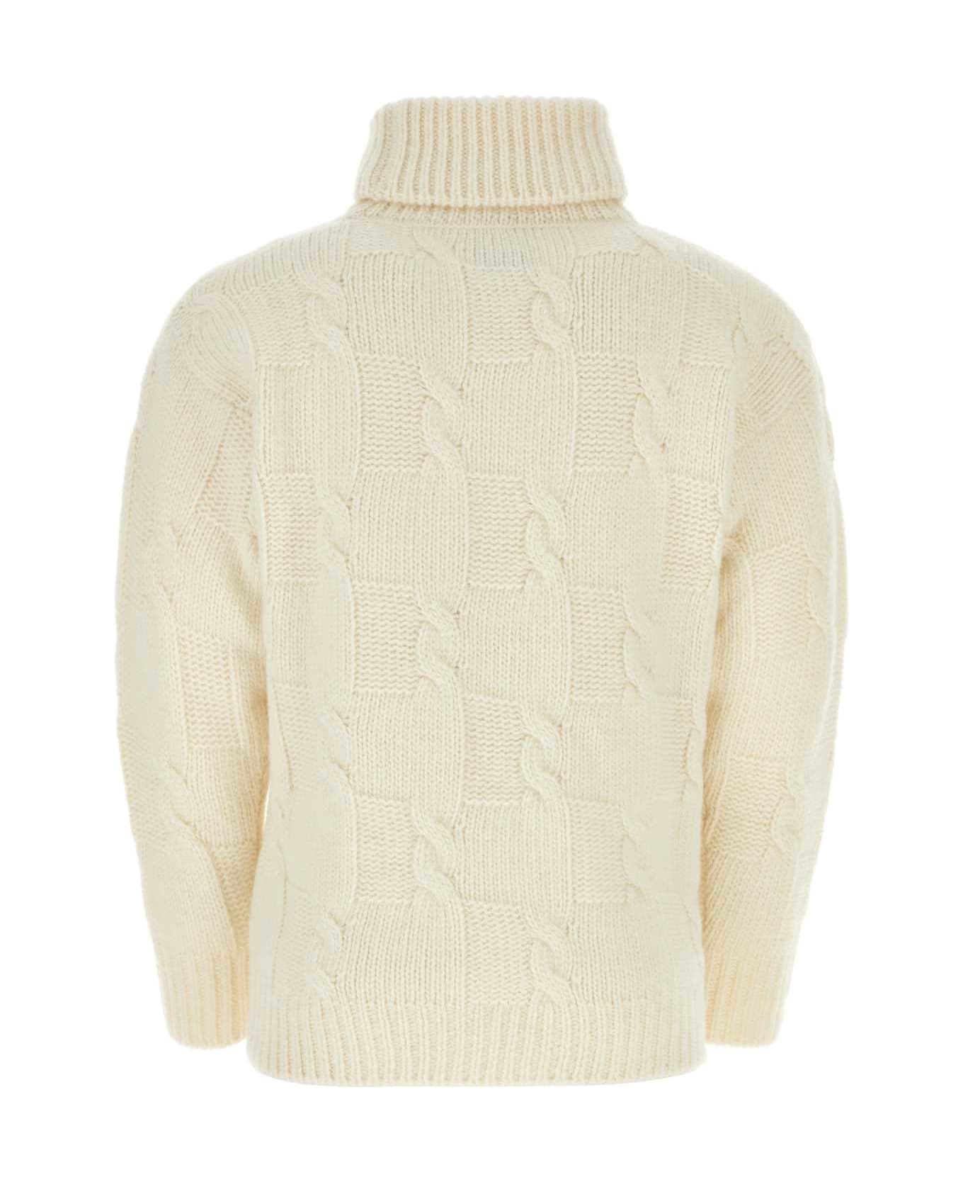 PT Torino Ivory Wool Blend Sweater - L015