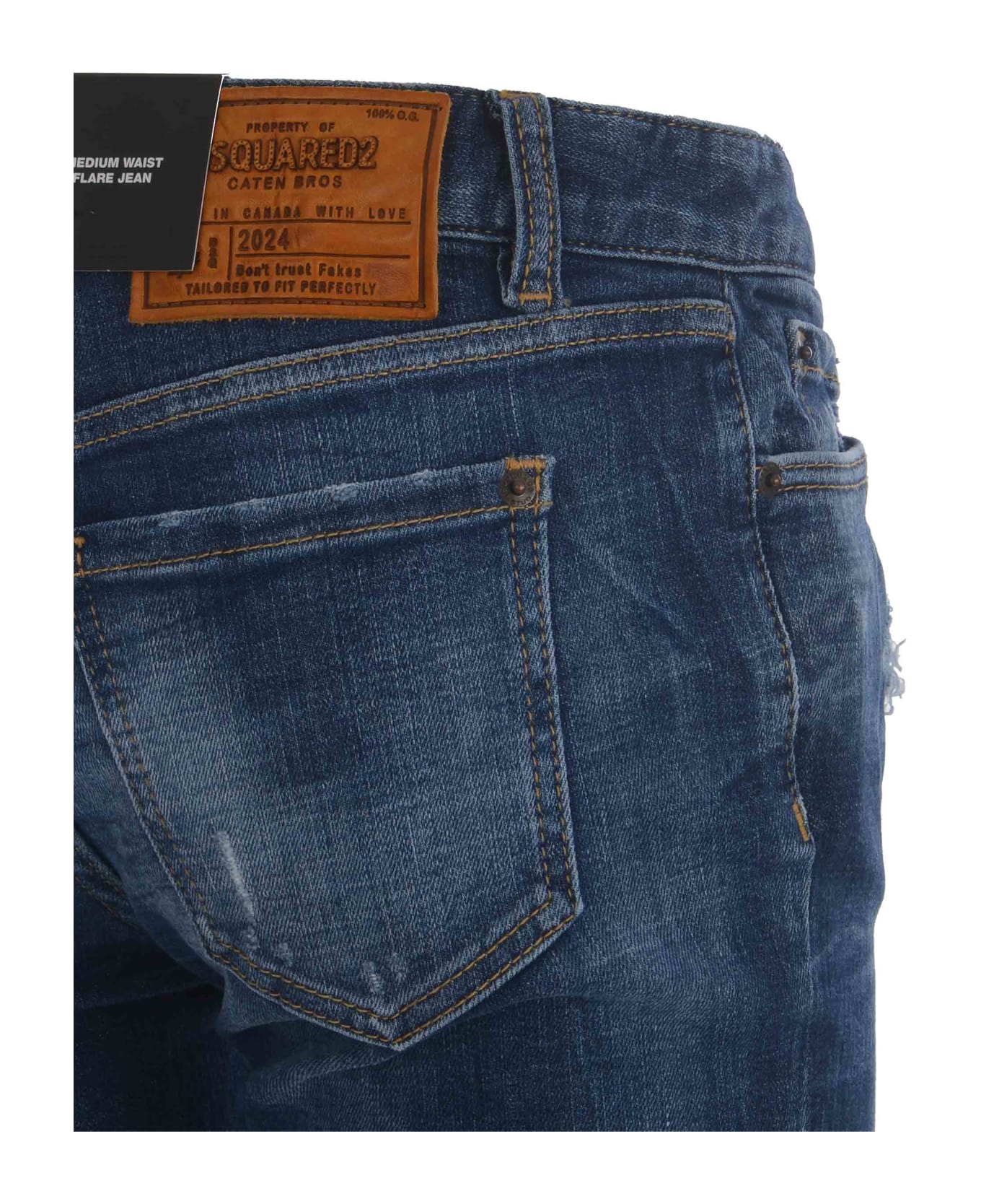 Dsquared2 Jeans Dsquared2 "medium Waist Flare" Made Of Denim - Denim blu デニム