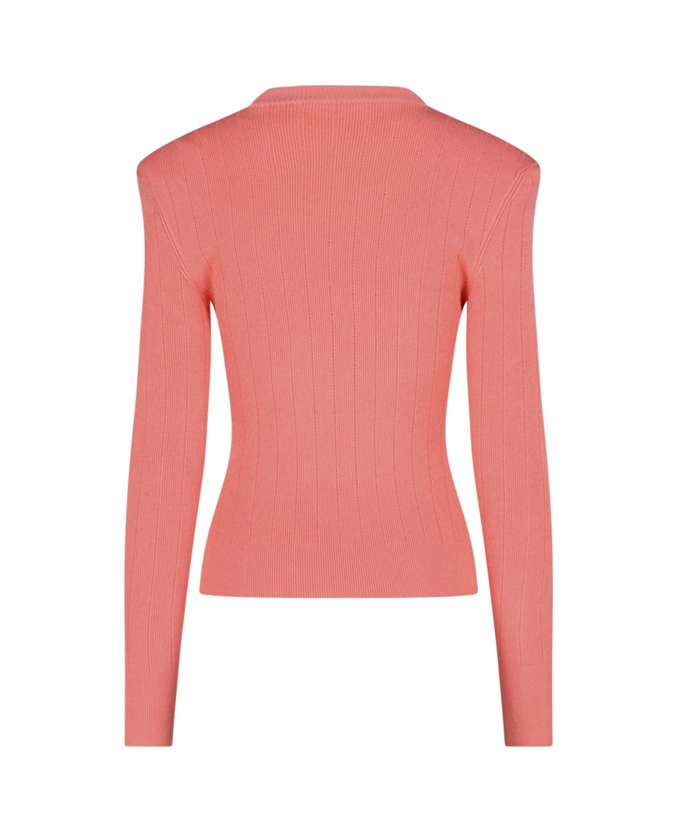 Balmain Gold Button Sweater - Pink ニットウェア