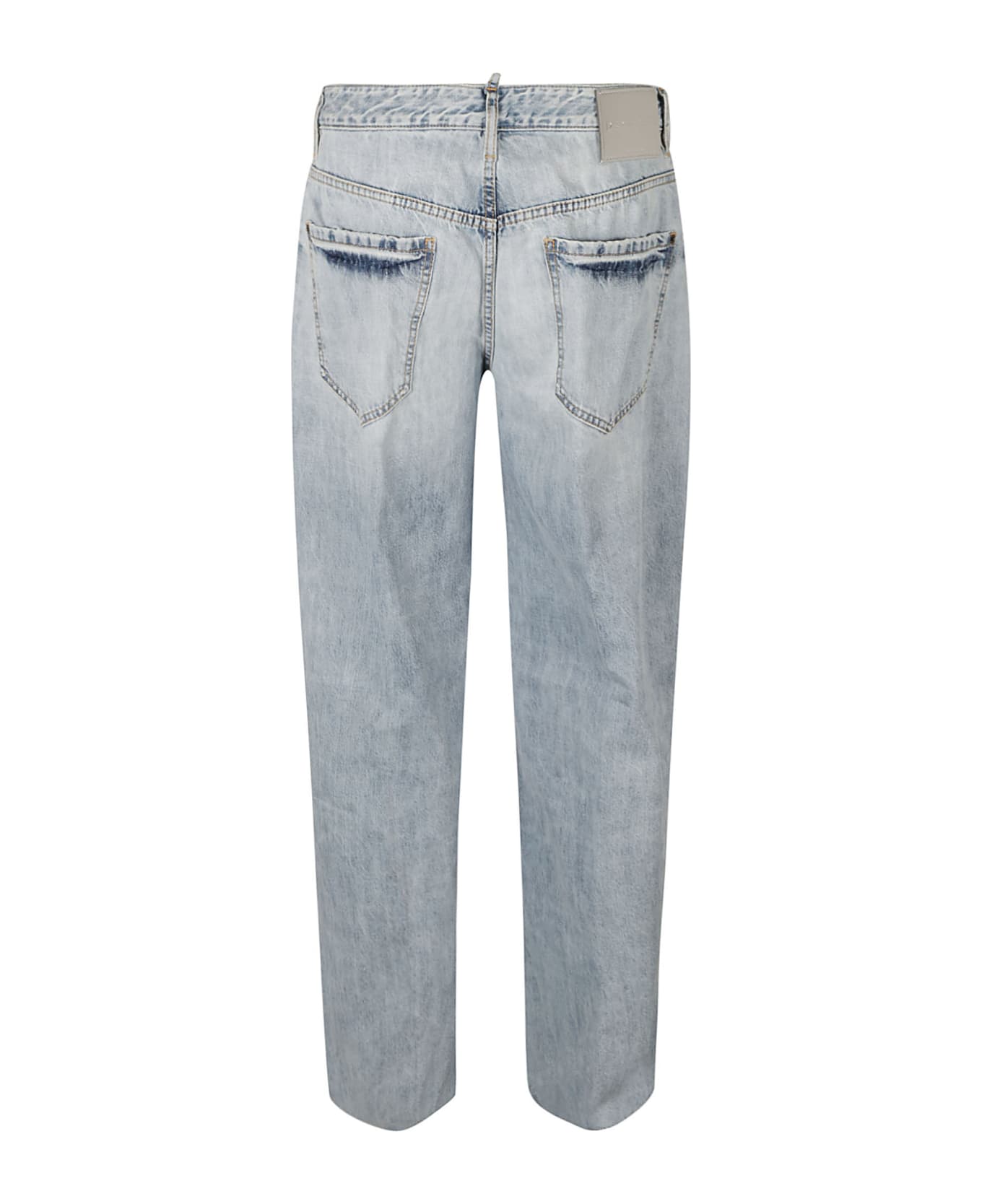 Dsquared2 Distressed Straight Jeans - Navy デニム