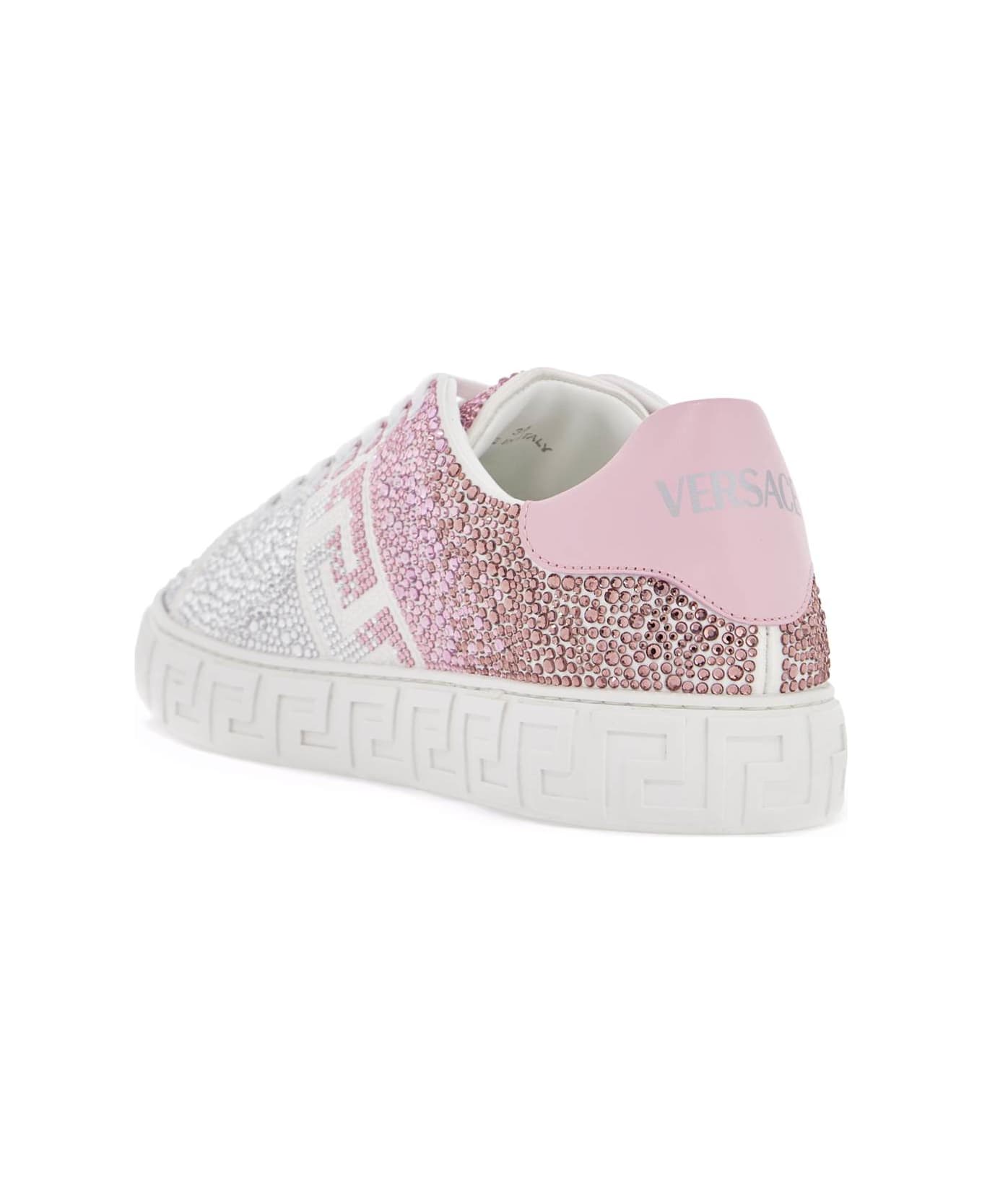 Versace 'greca Sneakers With Gradient - WHITE+PASTEL PINK (Pink)