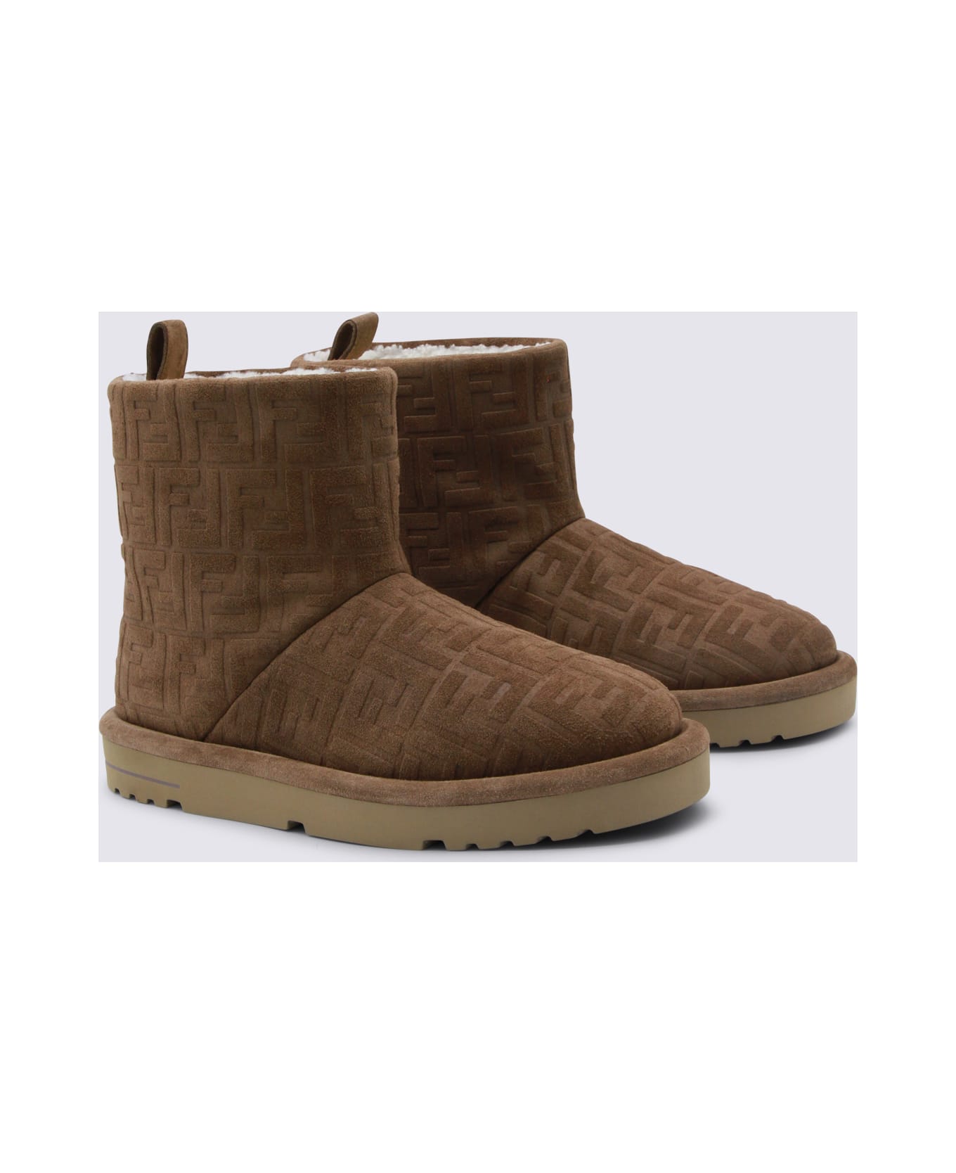 Fendi Beige Leather Boots - Beige