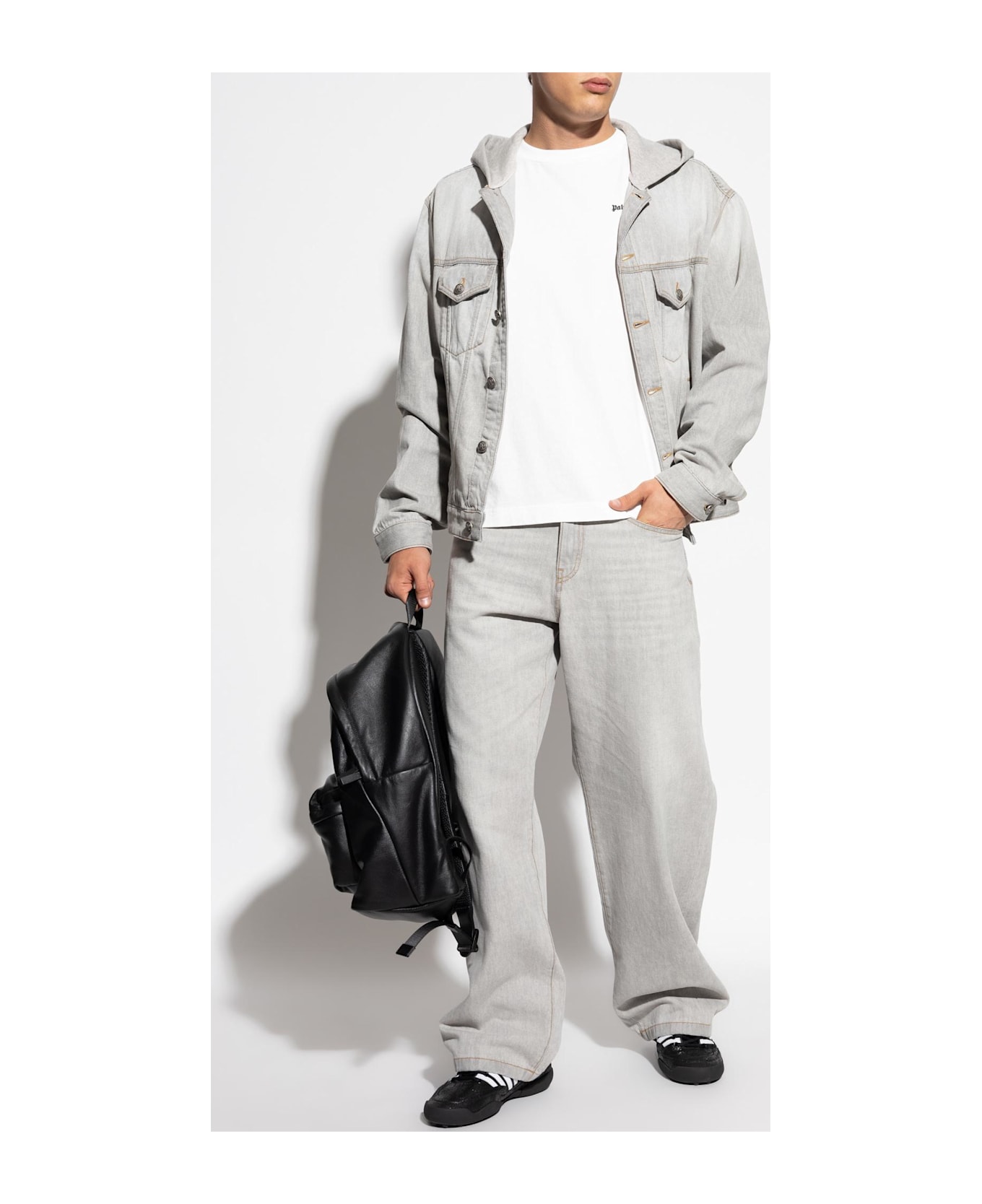 Palm Angels Jeans With Logo - GREY