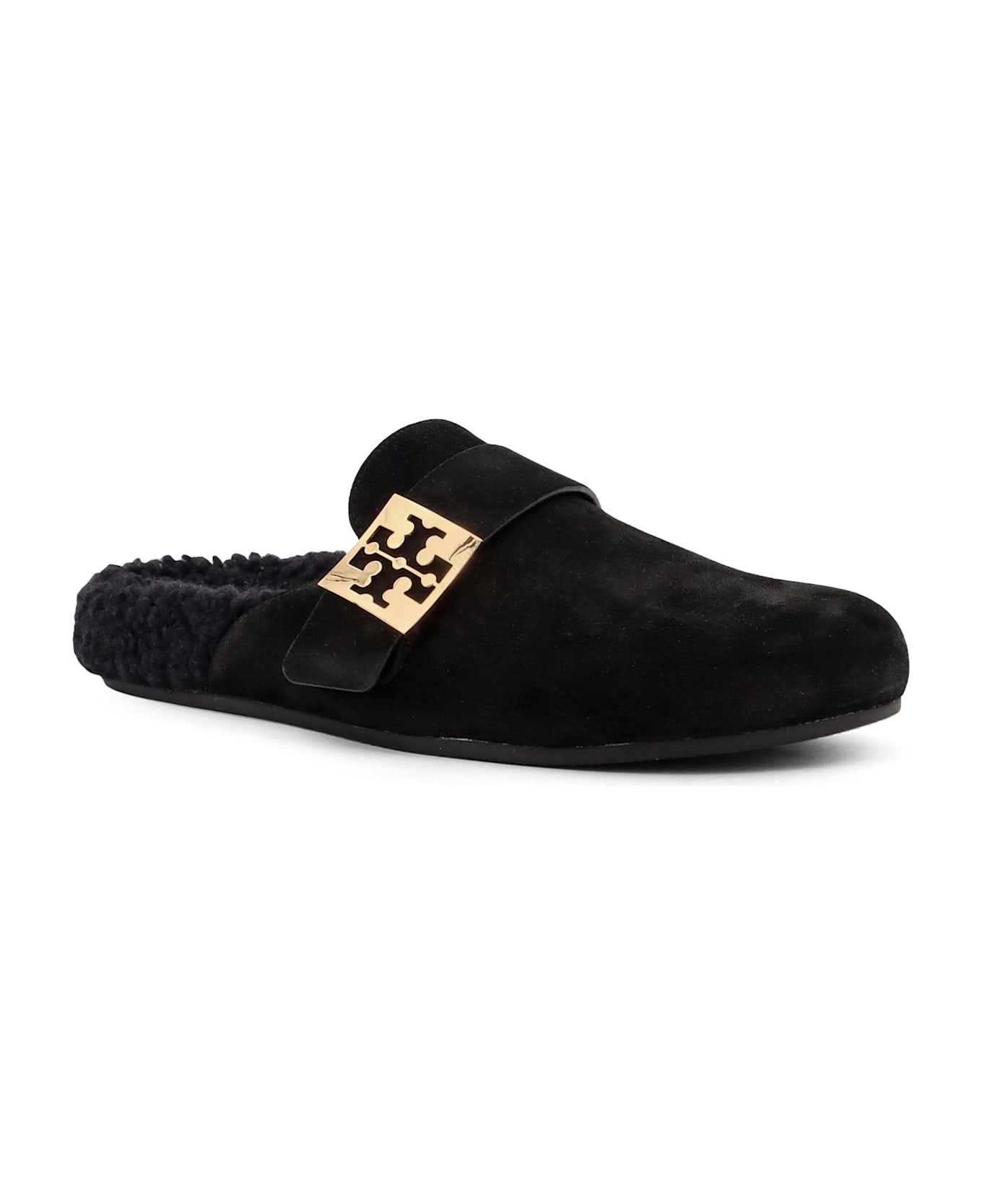 Tory Burch Suede Mule - Black