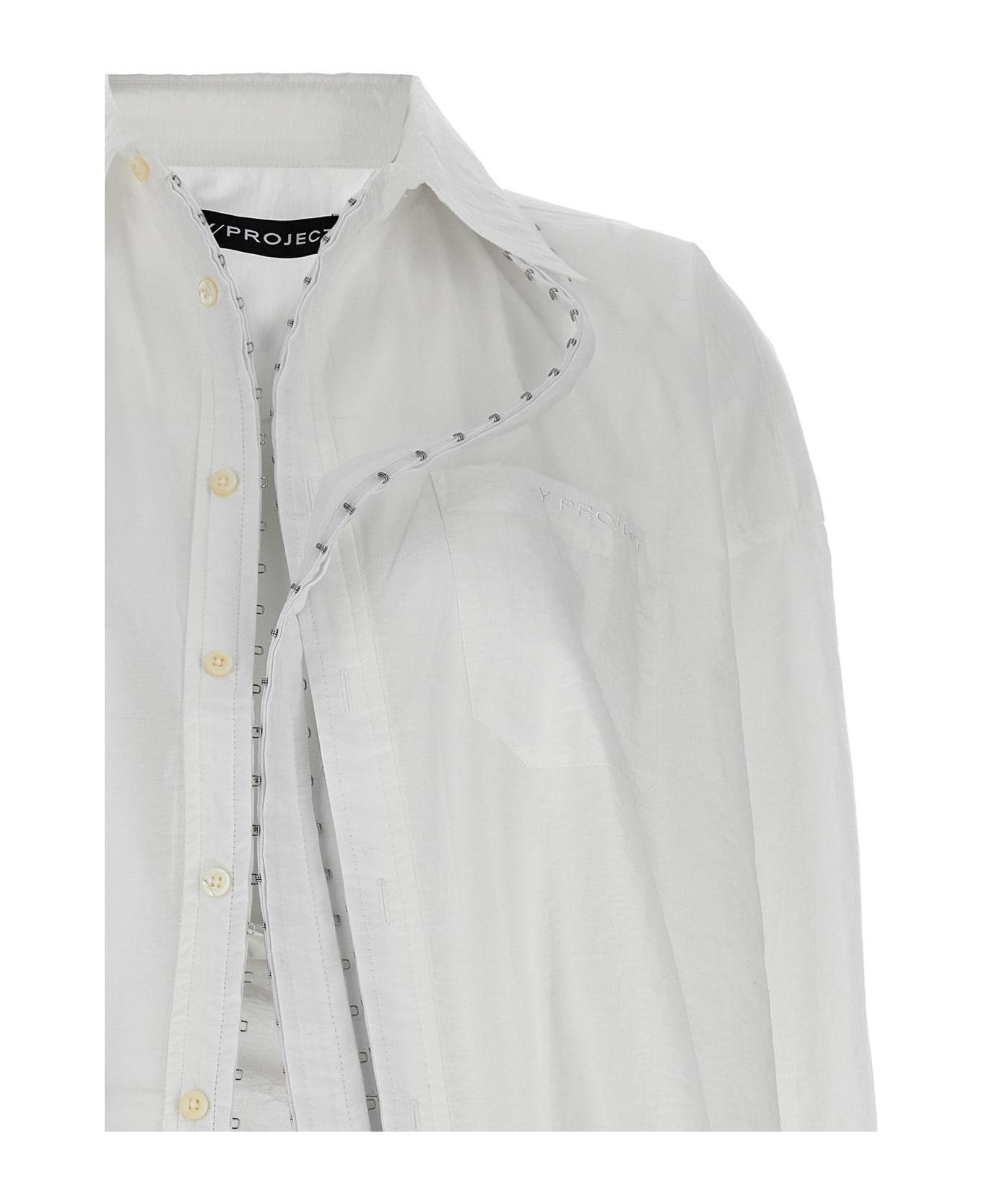 Y/Project 'hook And Eye' Shirt - White