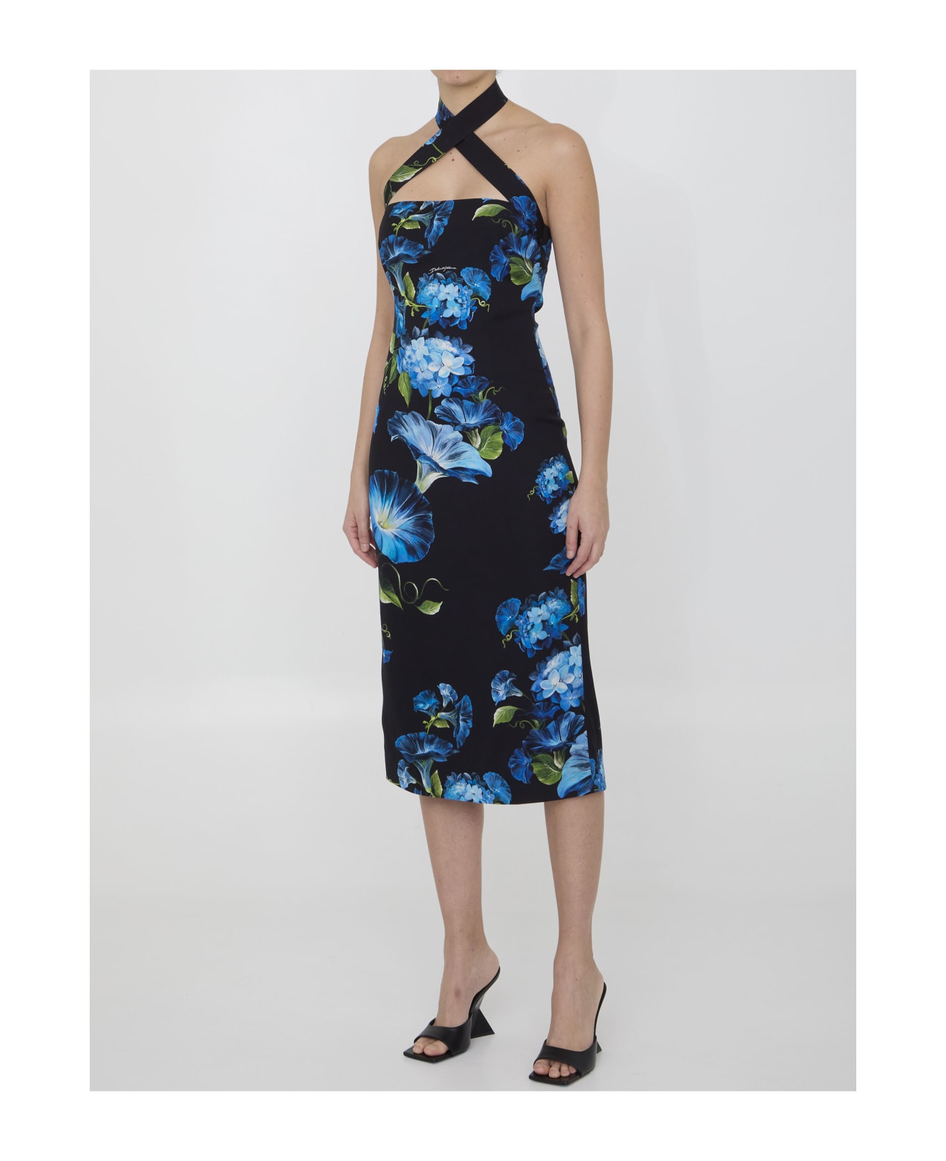 Dolce & Gabbana Fiore Campanule Print Dress - BLACK ワンピース＆ドレス