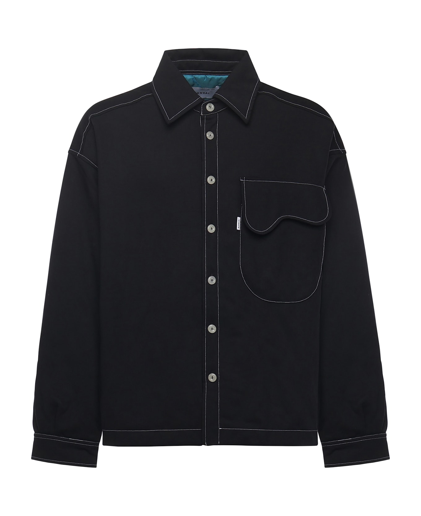 Bonsai Overshirt With Chest Pocket - Black
