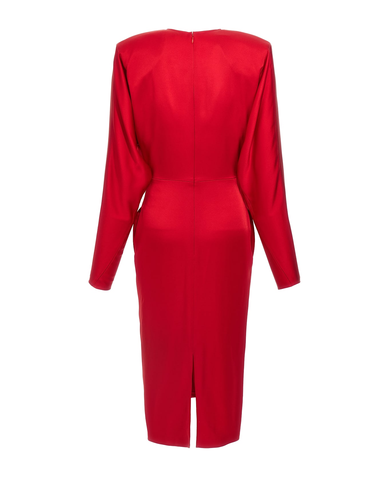 Stella McCartney 
satin Twist Midi
 Dress - Red
