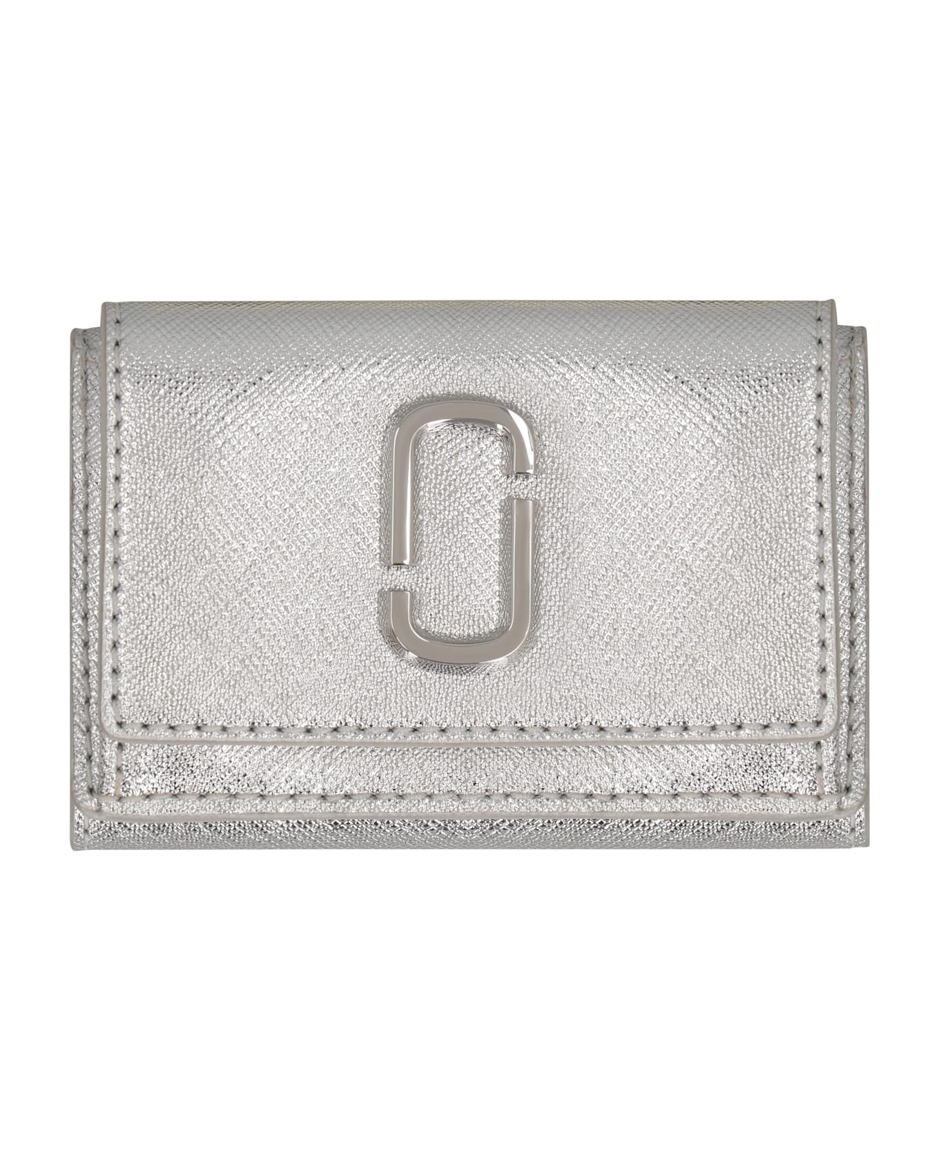 Marc Jacobs Mini Snapshot Leather Wallet - Silver