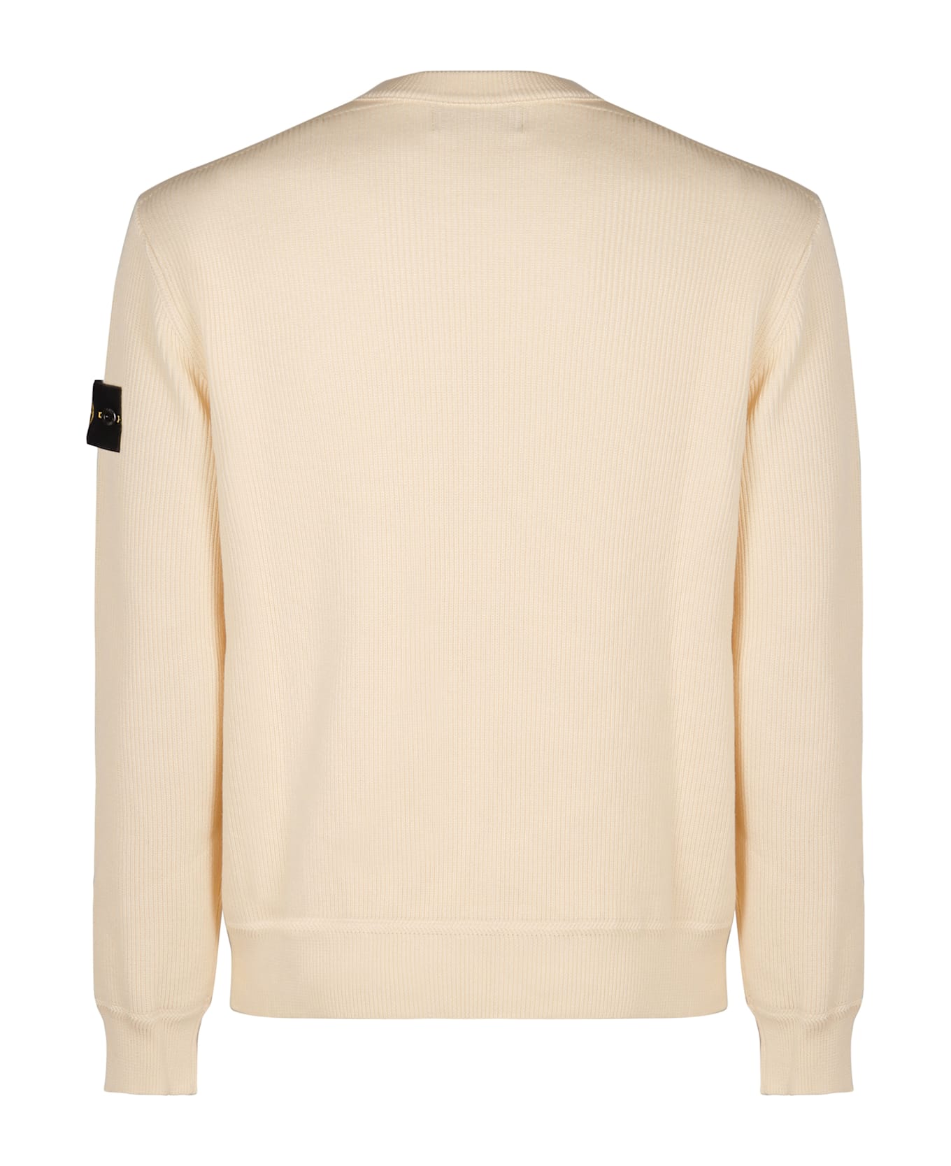 Stone Island Cotton Sweater - panna ニットウェア