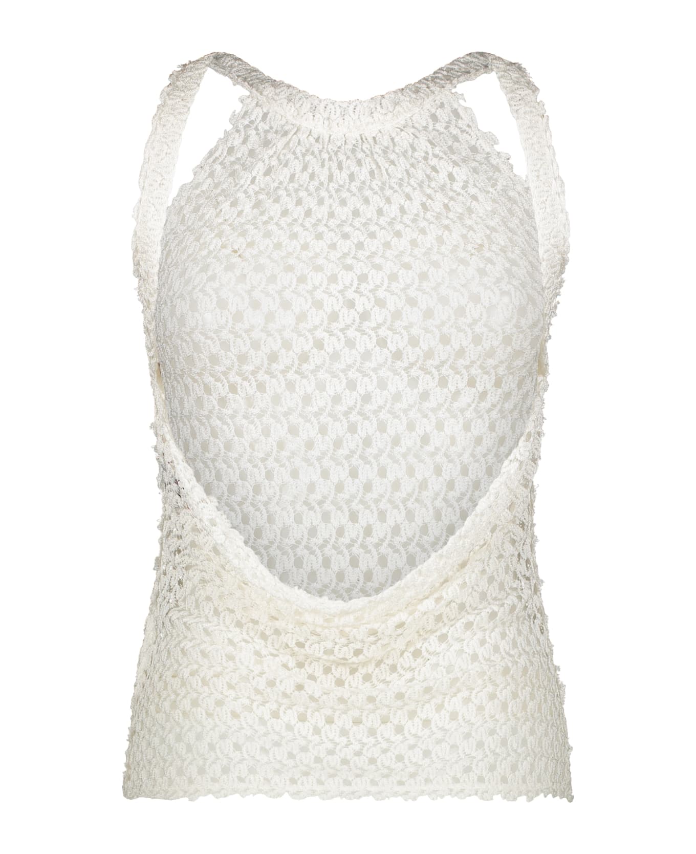 Missoni Knitted Viscosa-blend Top - White