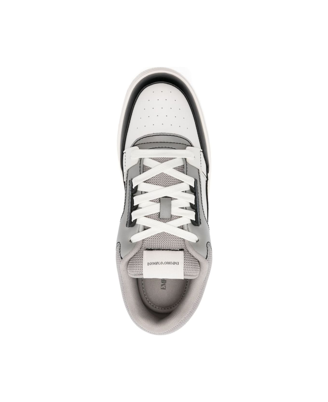 Emporio Armani Leather Sneakers - Black