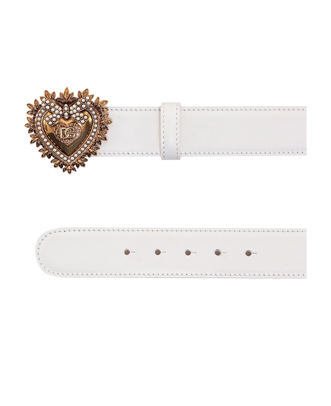 Dolce & Gabbana Devotion Belt - White