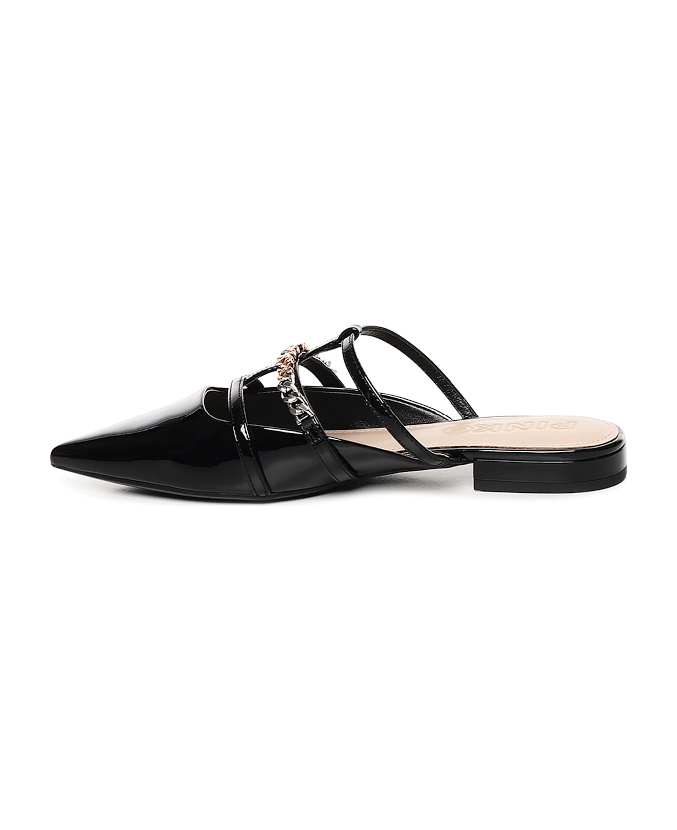 Pinko Patent Leather Mules Ballerinas - Black