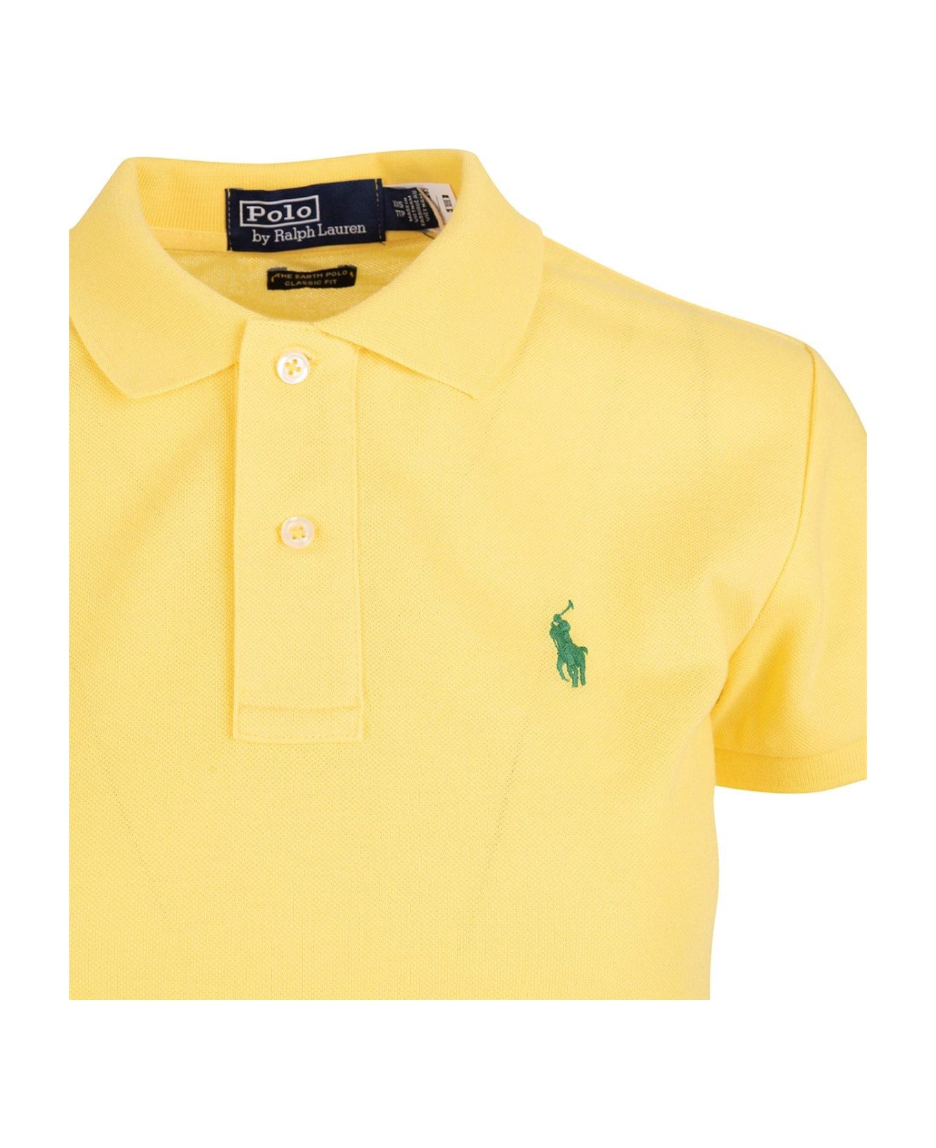 Polo Ralph Lauren Logo-embroidered Short Sleeved Polo Shirt - Yellow ポロシャツ