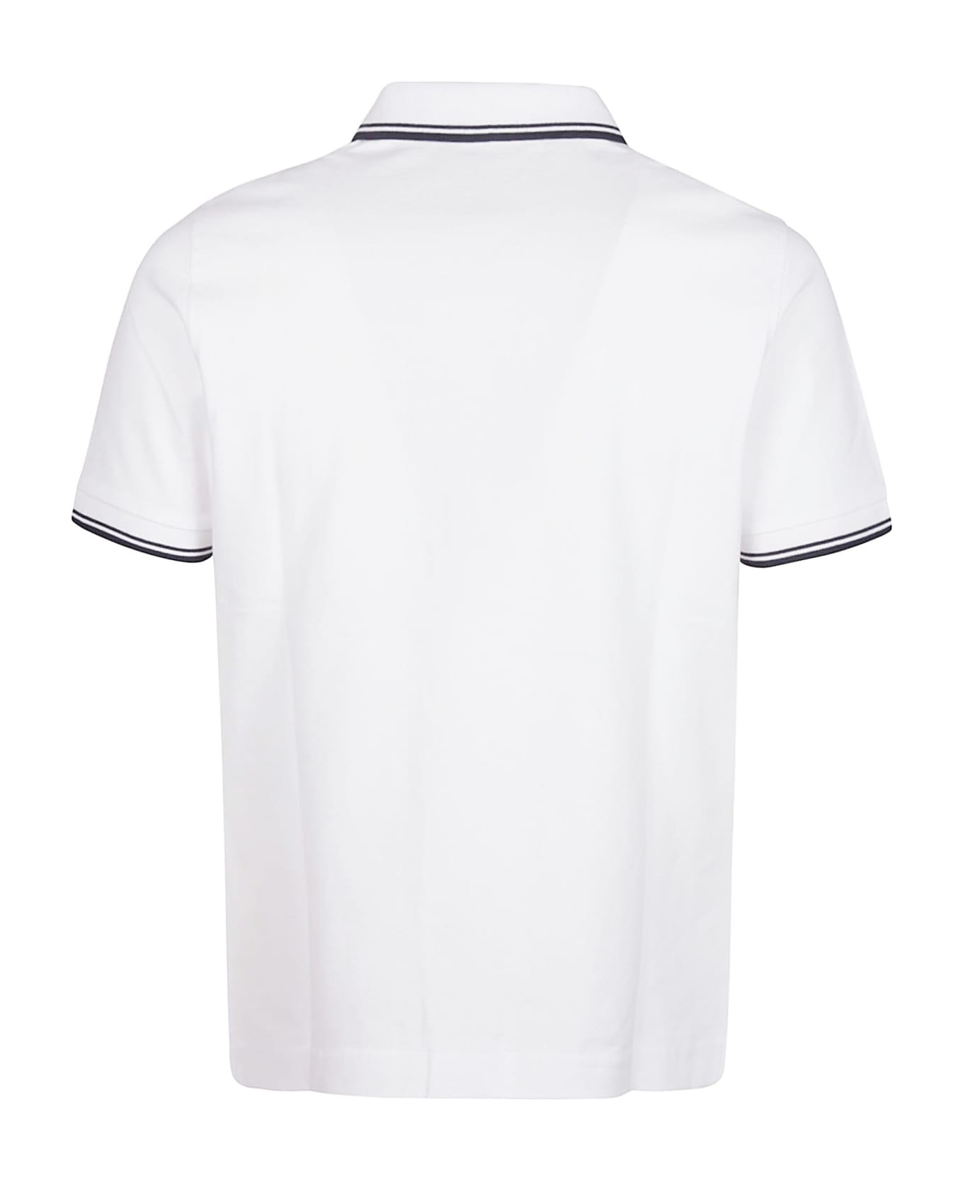 Fay Piquet Double Collar Polo Shirt - Bianco