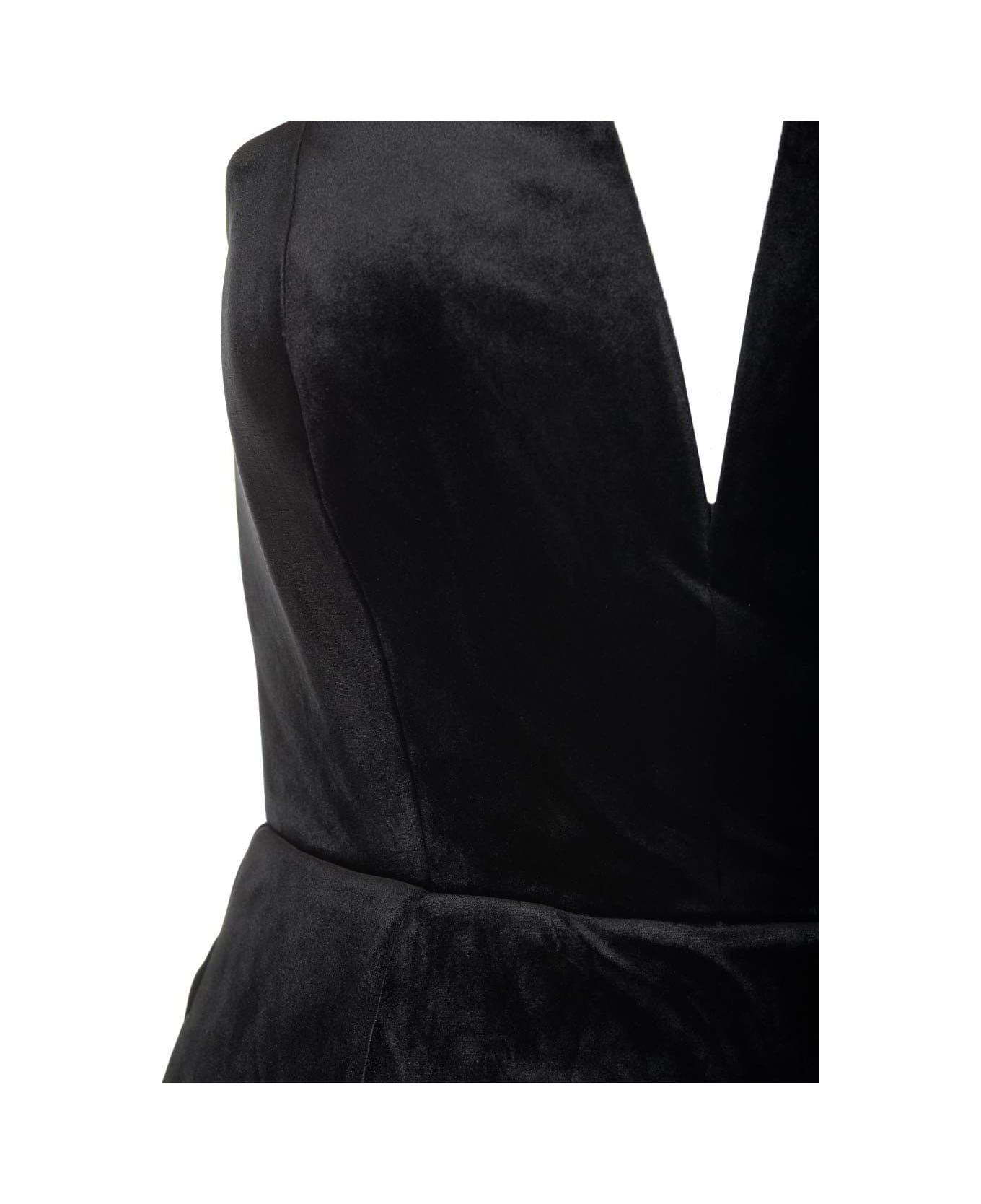 Roland Mouret Silk Velvet Mini Dress - Black