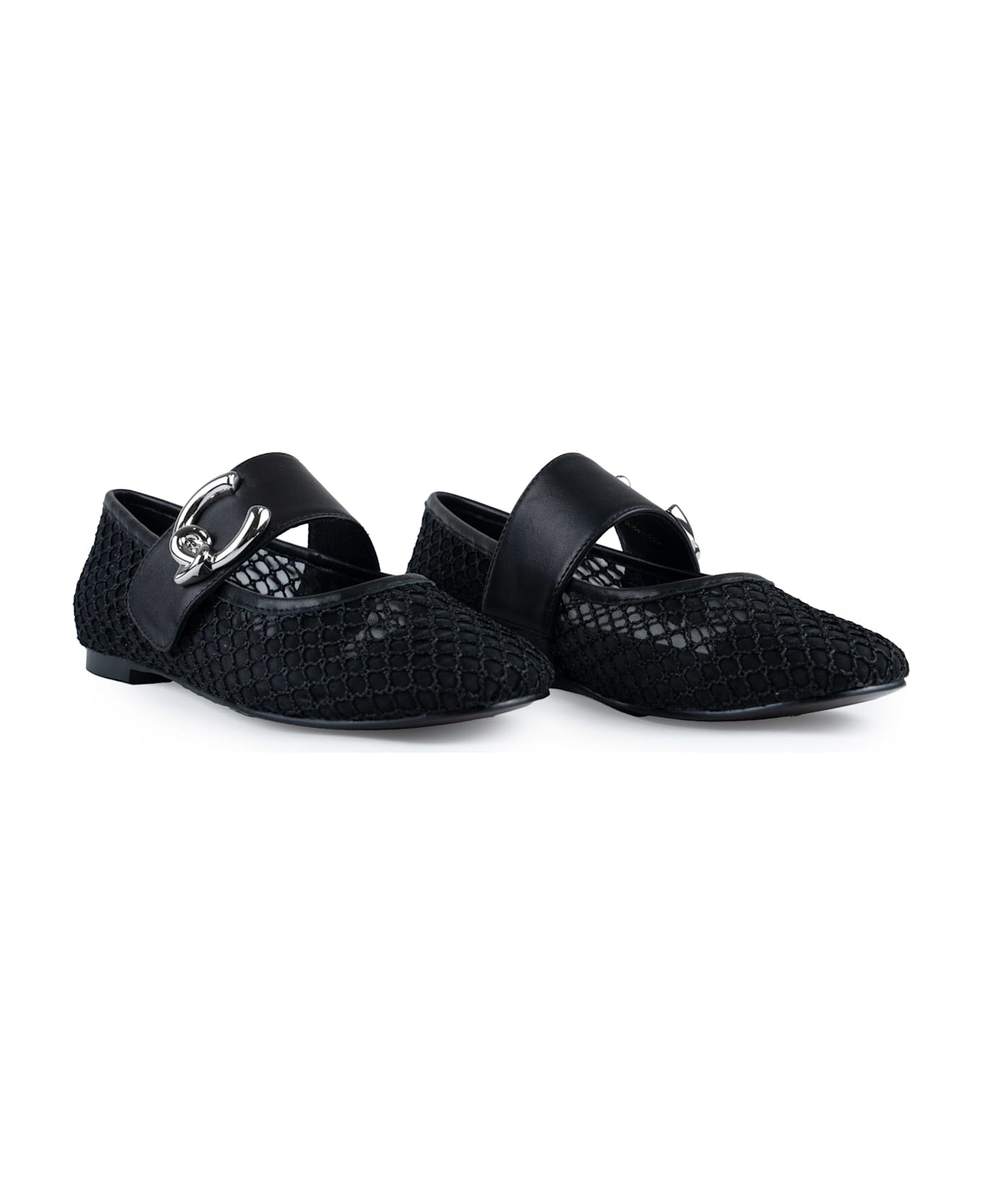 Coccinelle C-me Mesh Ballerina Shoes - Noir/noir