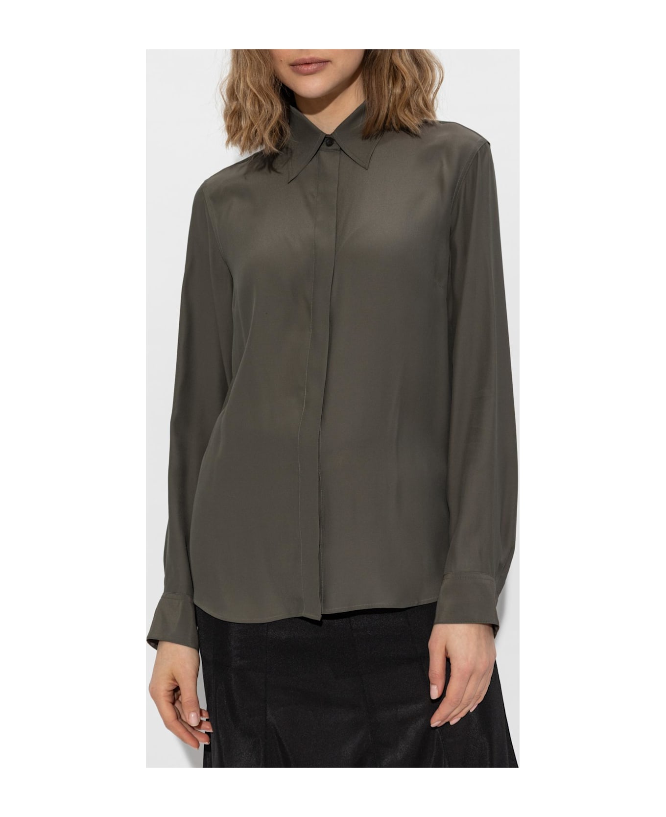 Dries Van Noten Shirt With Silk Finish - GREEN