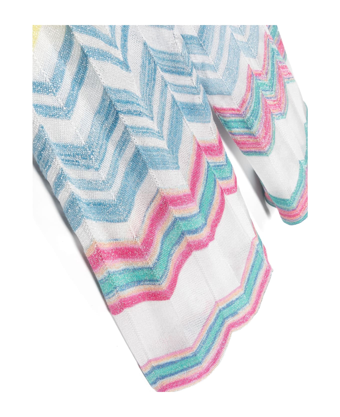 Missoni Kids Multicolor Casual Trousers For Girl With Chevron Pattern - Multicolor ボトムス