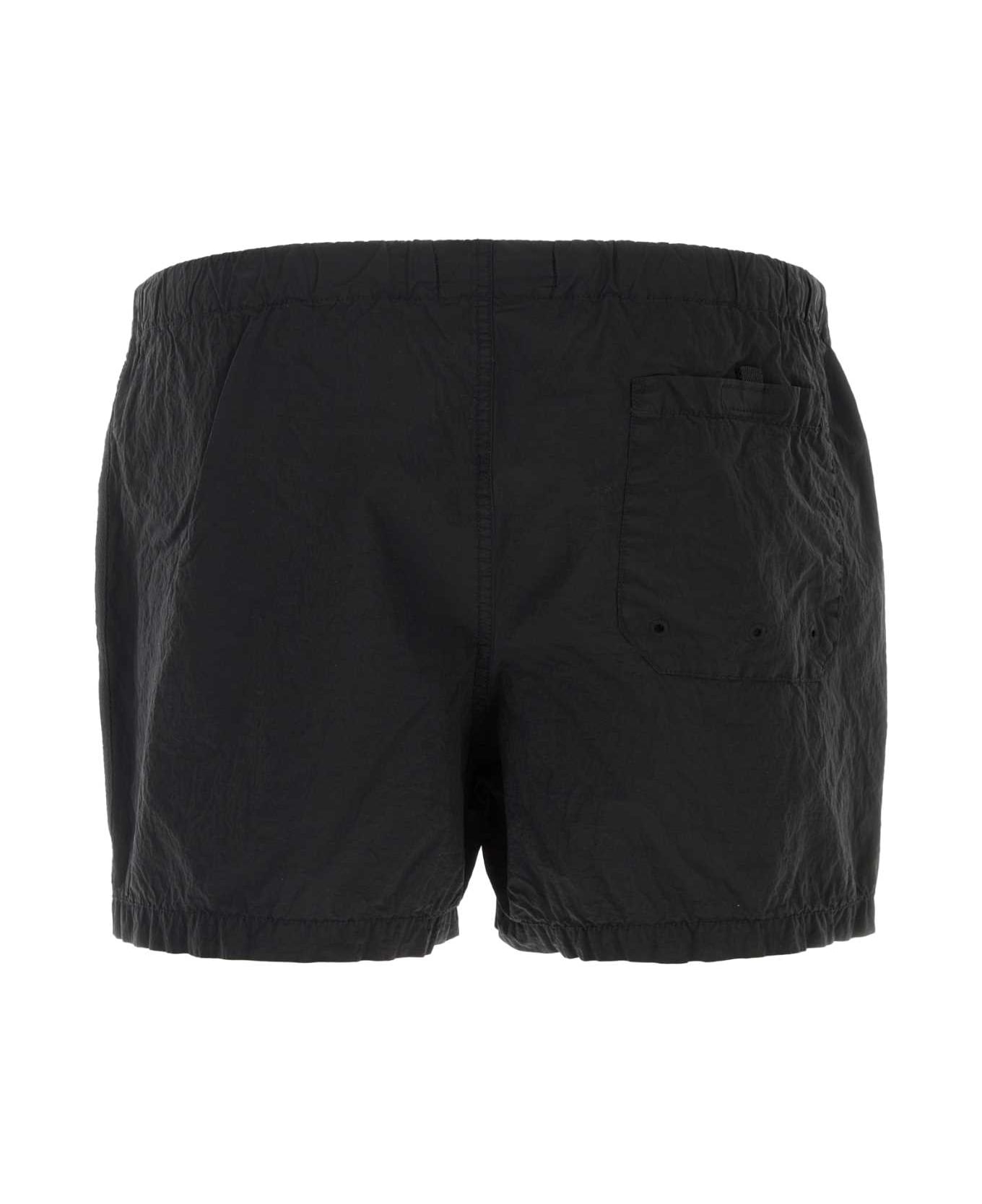 Stone Island Black Nylon Swimming Shorts - BLACK
