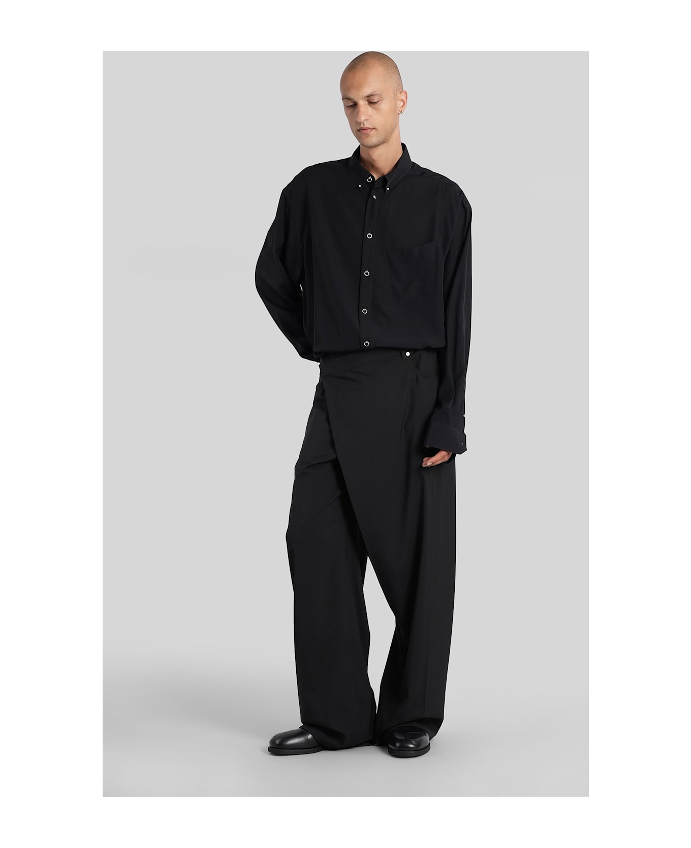 Mugler Shirt In Black Viscose - black