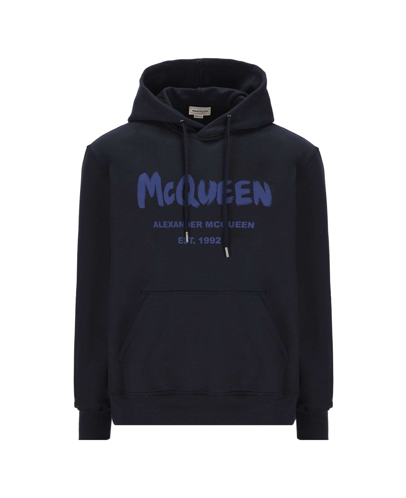 Alexander McQueen Logo Hoodie Sweatshirt - Blue フリース