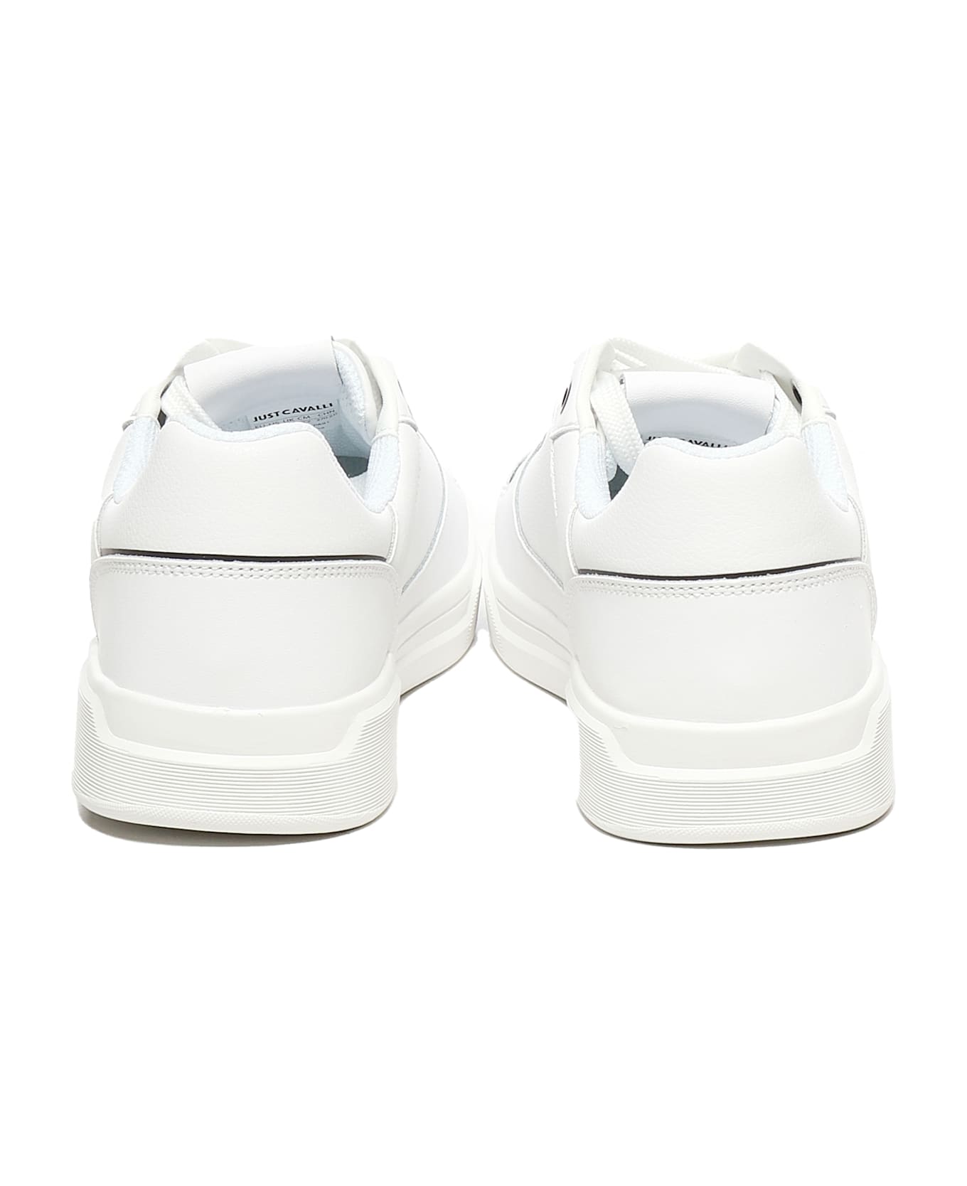 Just Cavalli Leather Logo Sneaker - White