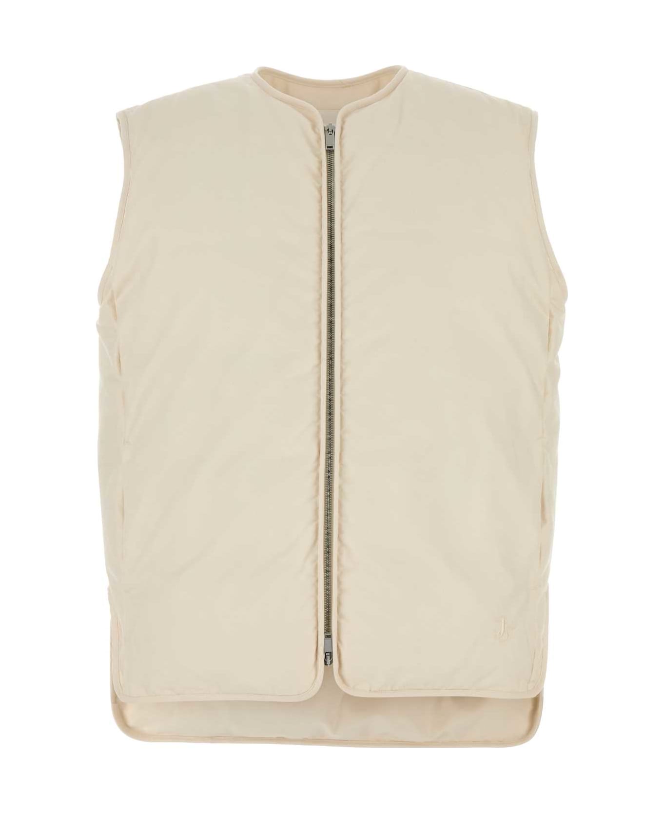 Jil Sander Ivory Cotton Sleeveless Down Jacket - 280