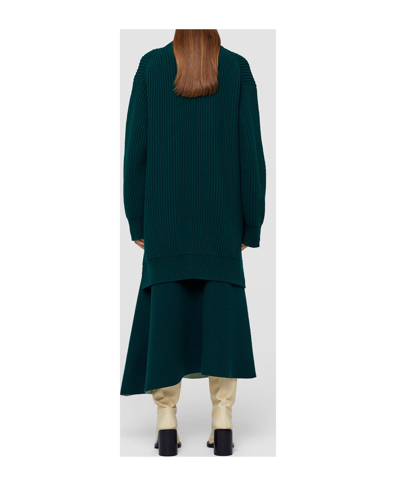 Jil Sander Asymmetrical Green Skirt - GREEN スカート