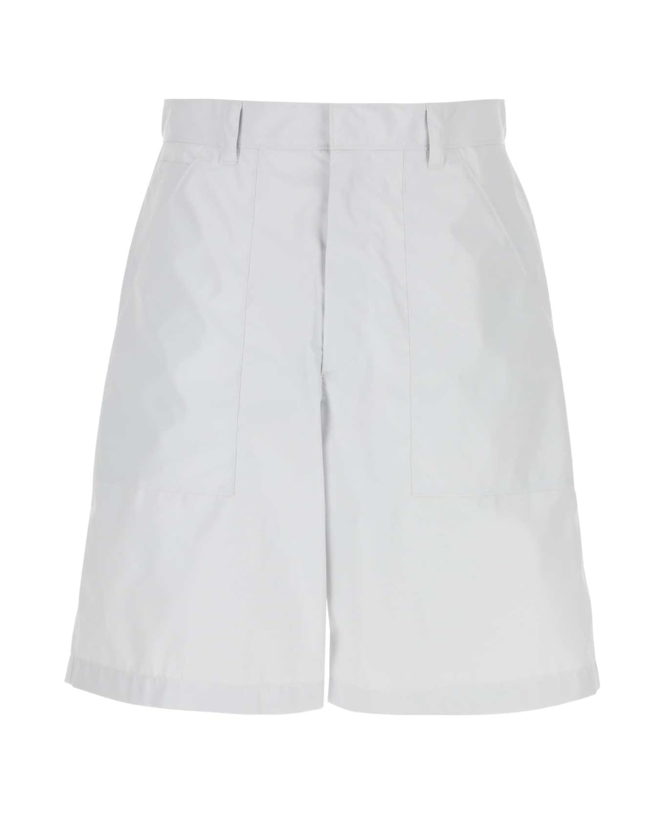 Prada White Nylon Blend Bermuda Shorts - F0009
