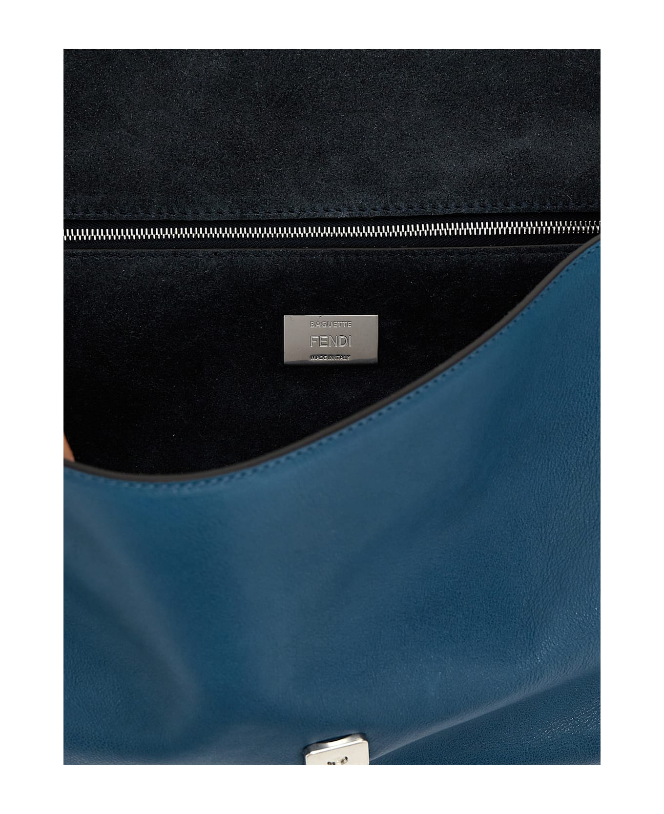 Fendi 'baguette Chain Large' Shoulder Bag - Blue