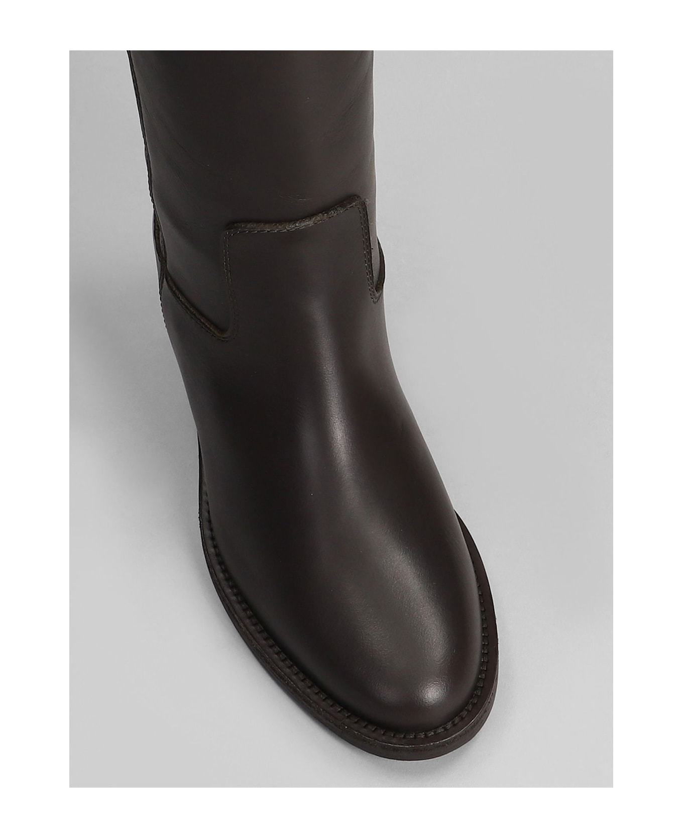 Via Roma 15 In Dark Brown Leather - dark brown