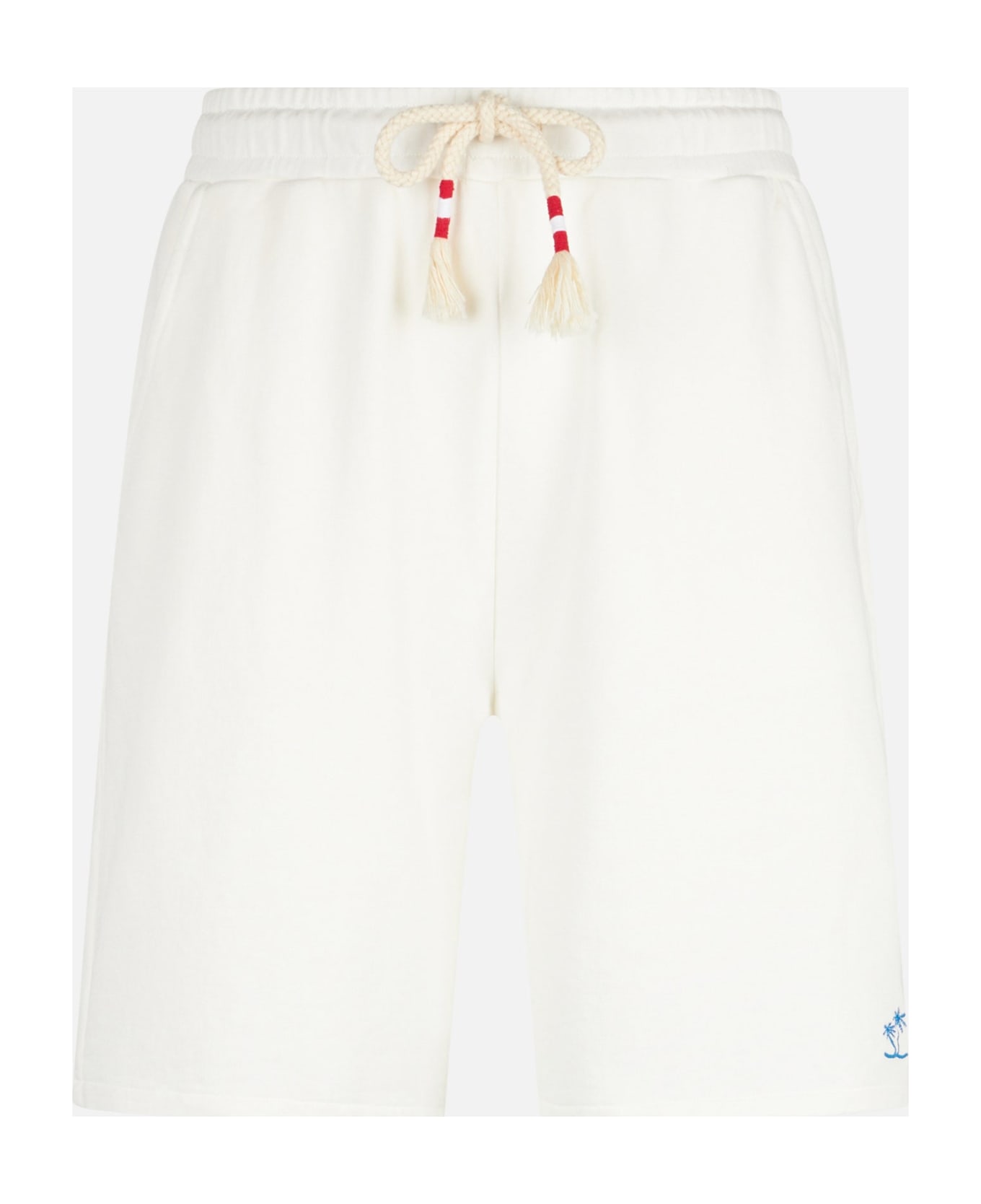 MC2 Saint Barth Man White Cotton Bermuda - WHITE
