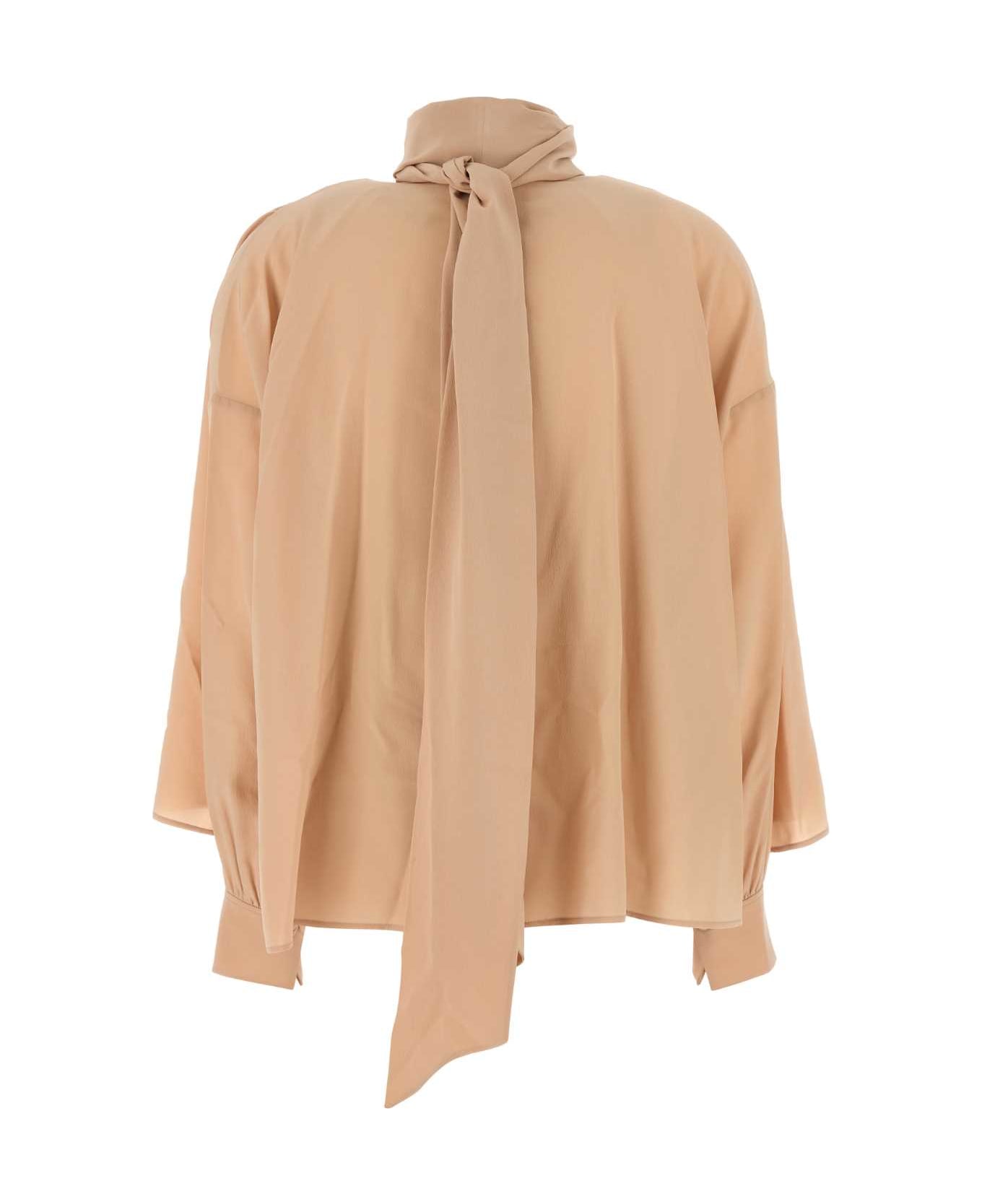 Chloé Skin Pink Georgette Blouse - Beige