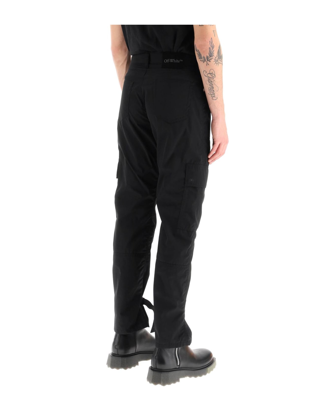 Off-White Cargo Trousers - BLACK (Black) ボトムス