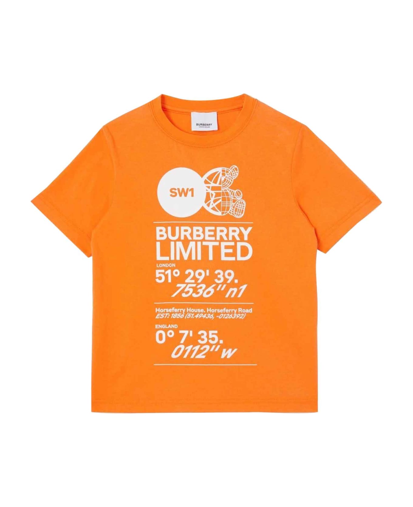Burberry Orange T-shirt Boy . - ORANGE