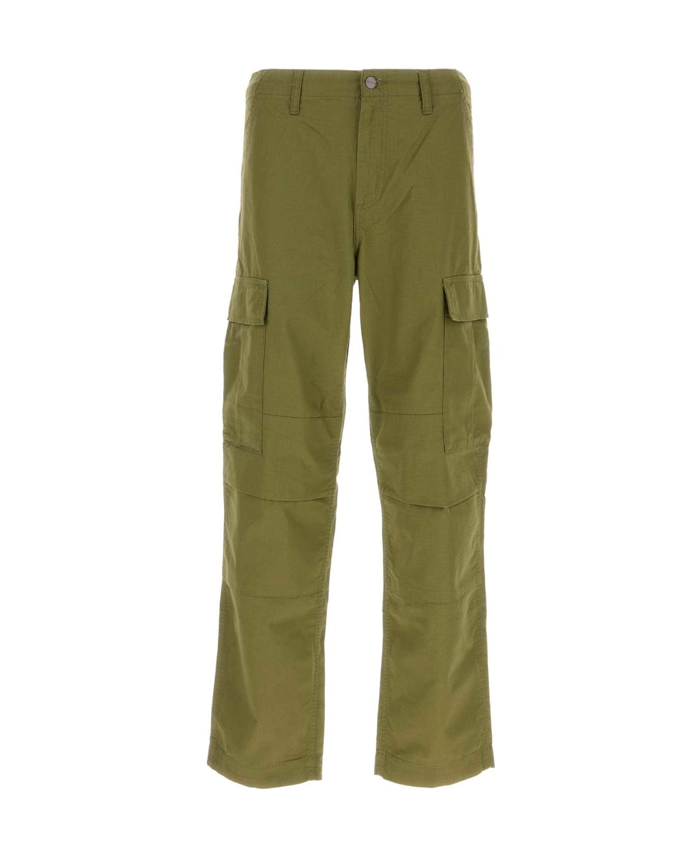 Carhartt Olive Green Cotton Regular Cargo Pant - CAPULET