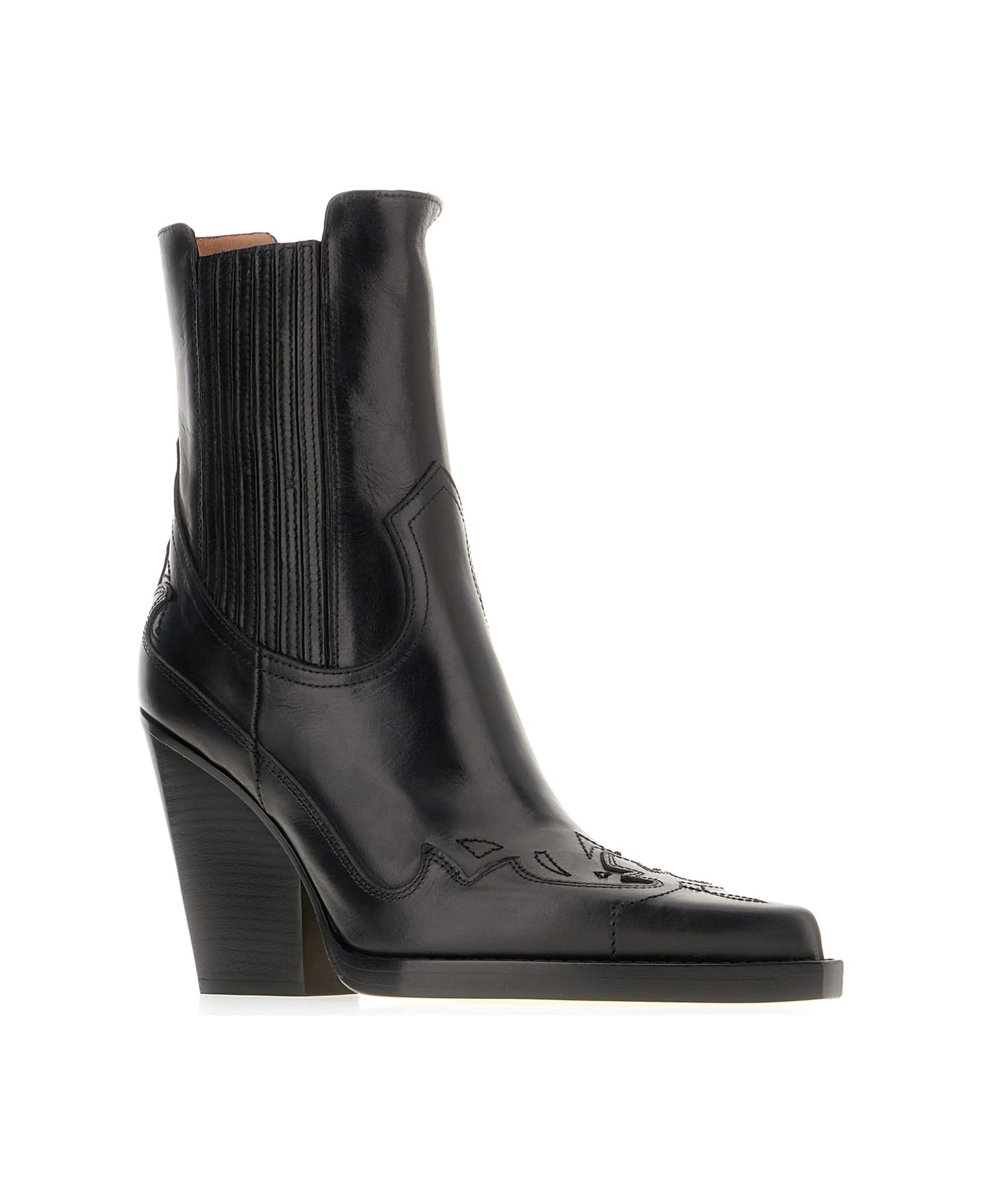 Paris Texas Black Leather Dallas Boots - BLACK