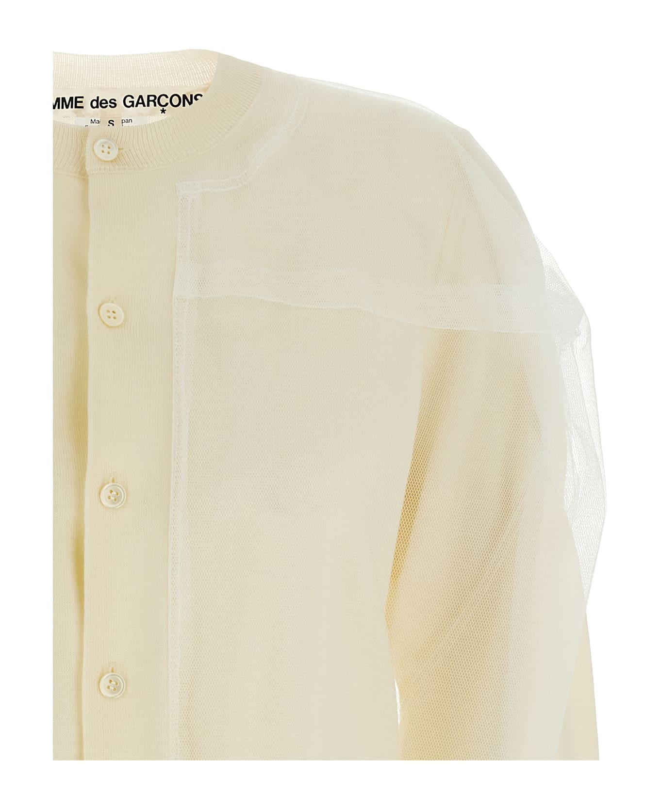 Comme des Garçons Tulle Cardigan - White