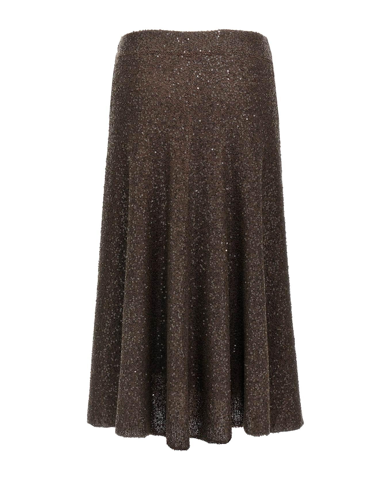 Brunello Cucinelli Texture Dazzling Skirt - Brown