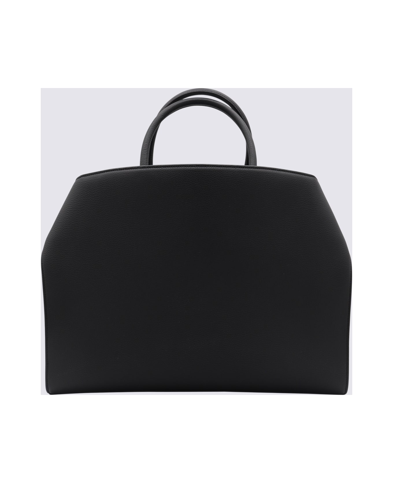 Ferragamo Black Leather Hug Top Handle Bag - Black