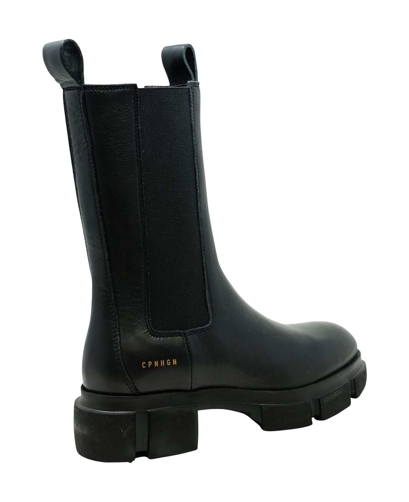 Copenhagen Black Leather Boots - BLACK