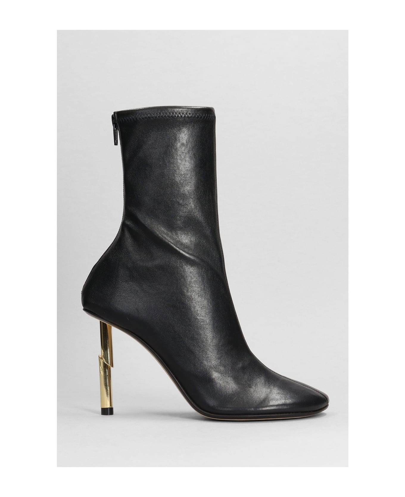 Lanvin High Heels Ankle Boots In Black Leather - black