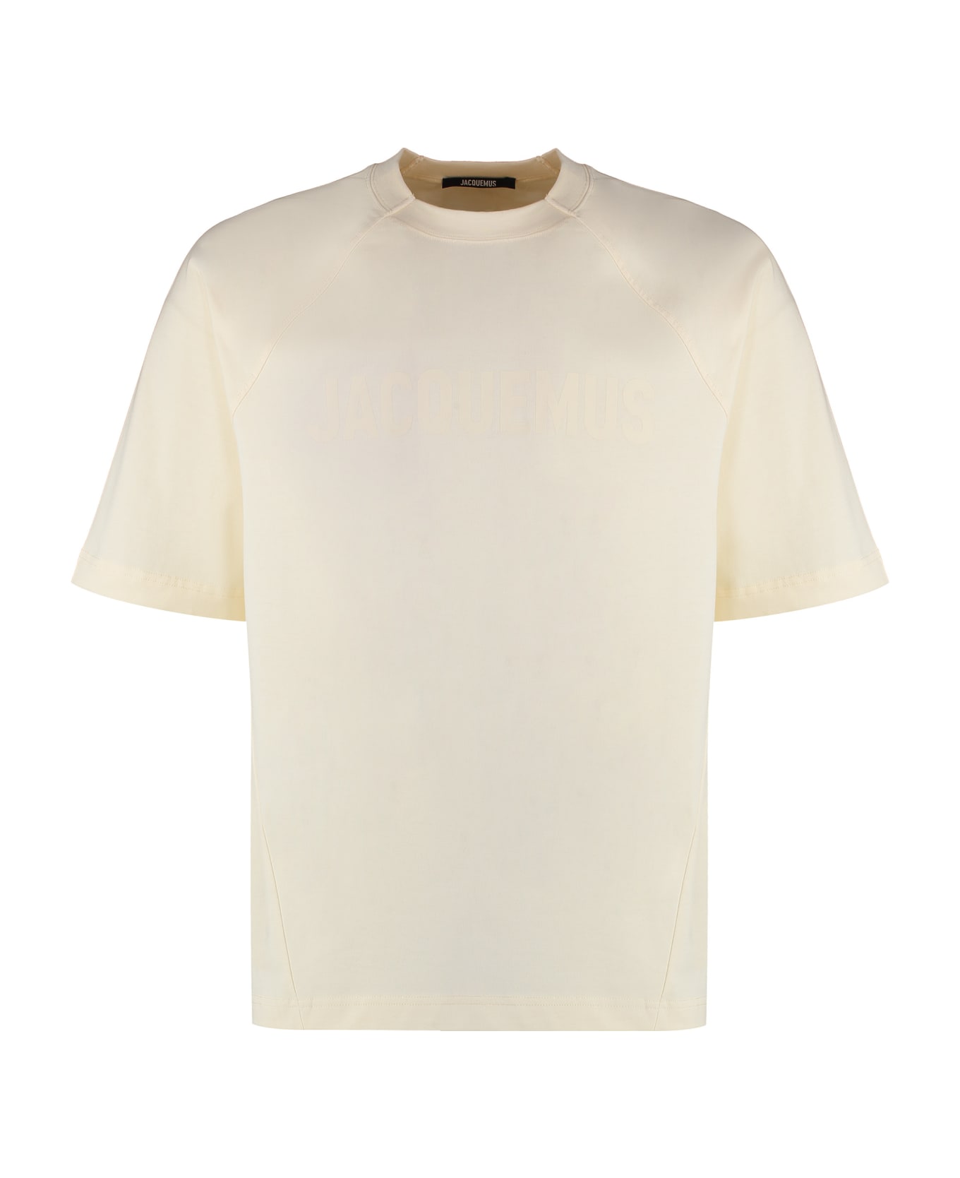 Jacquemus Typo Cotton Crew-neck T-shirt - Light Beige