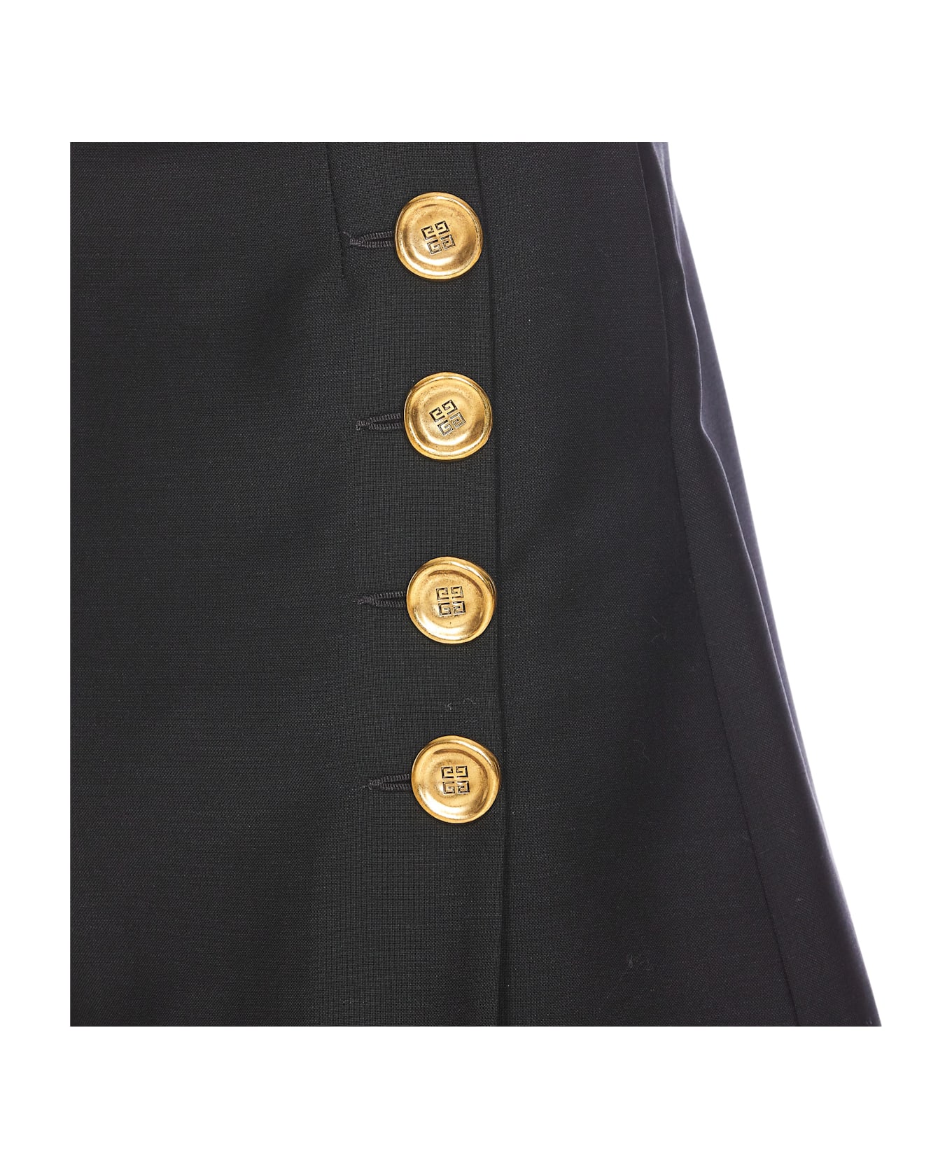 Givenchy Black Wool Blend Shorts - BLACK