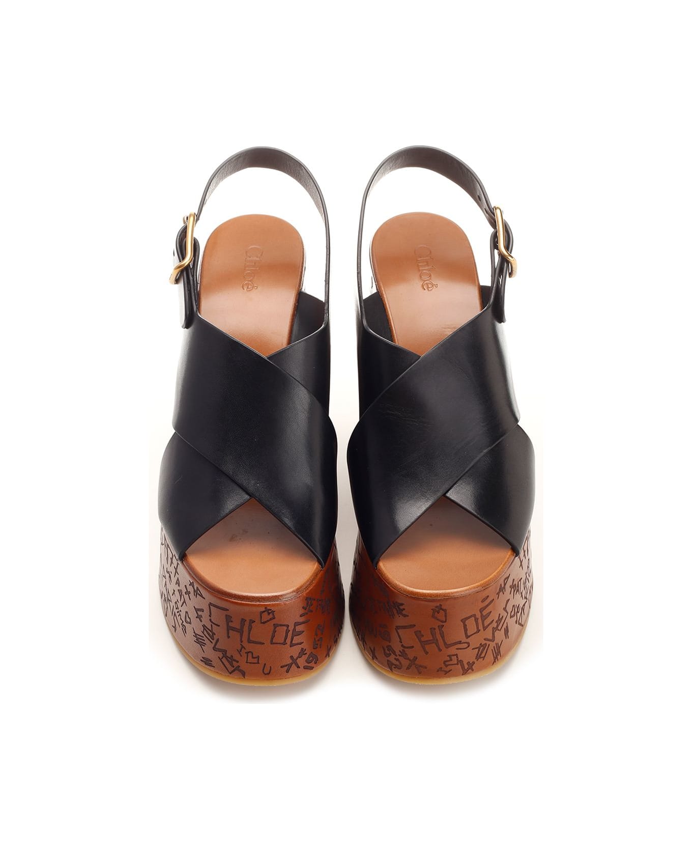 Chloé 'maxime' Wedge Sandal - Black