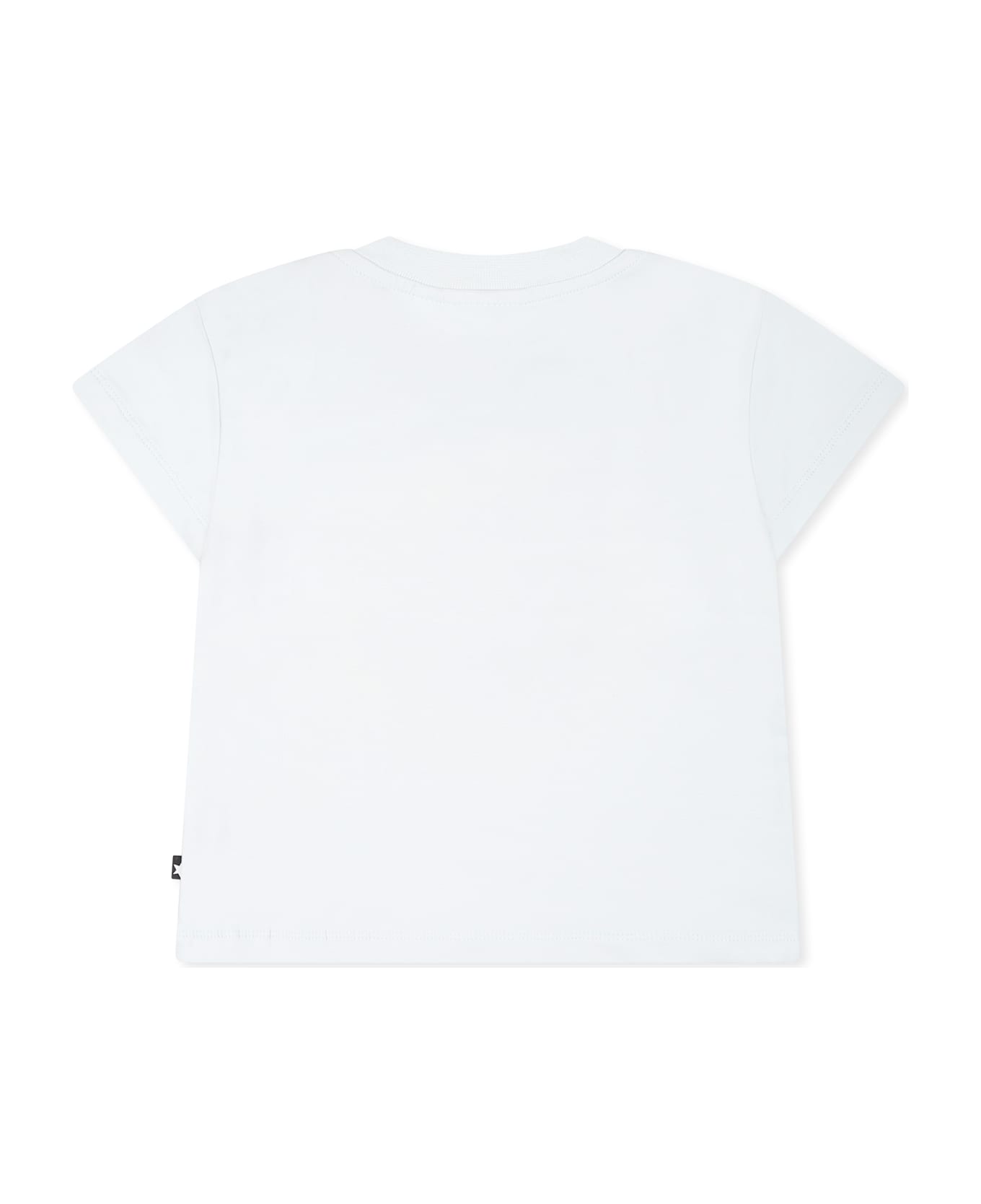 Molo Light Blue T-shirt For Babykids With Cat - Light Blue