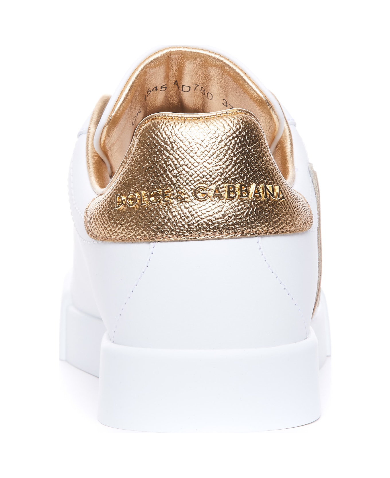 Dolce & Gabbana Portofino Sneakers - BIANCO/ORO